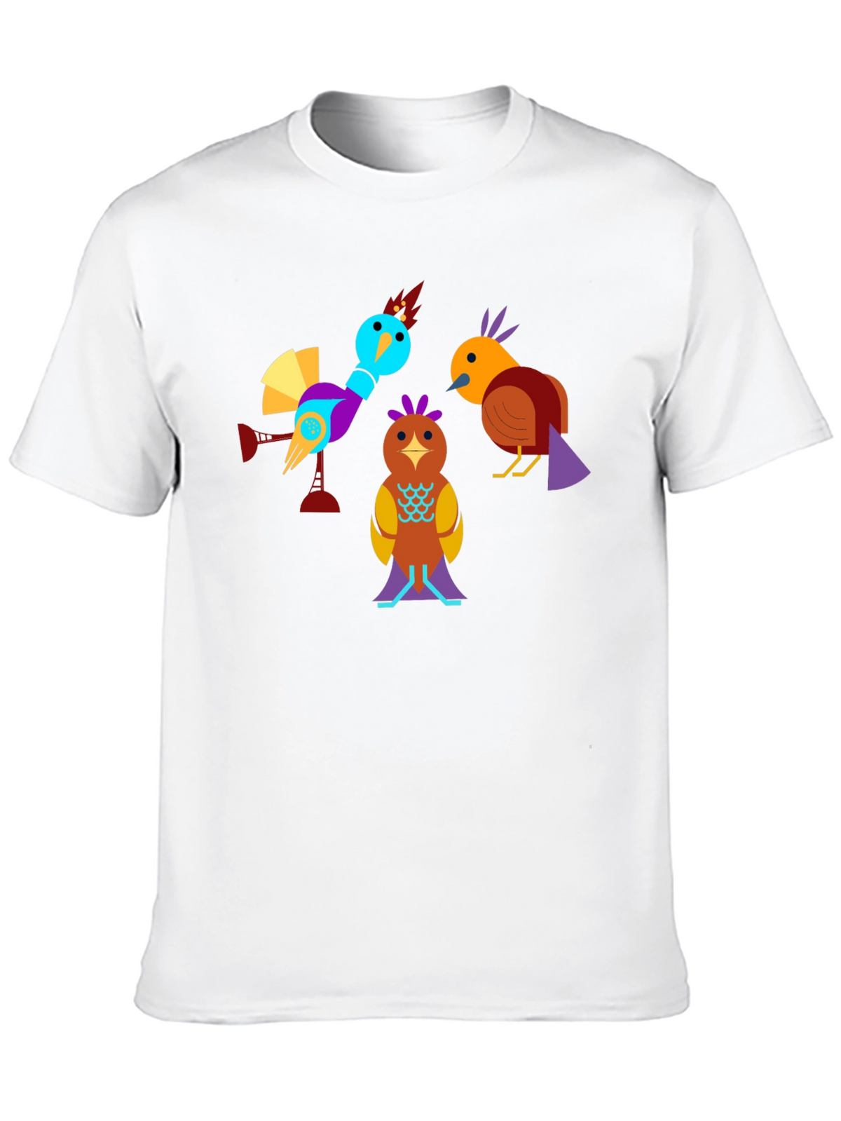 Birds Graphic Tee - Modern Abstract Design