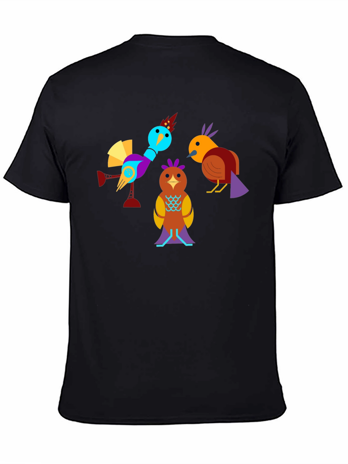 Birds Graphic Tee - Modern Abstract Design