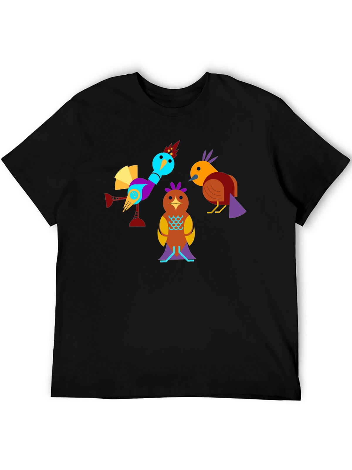 Birds Graphic Tee - Modern Abstract Design