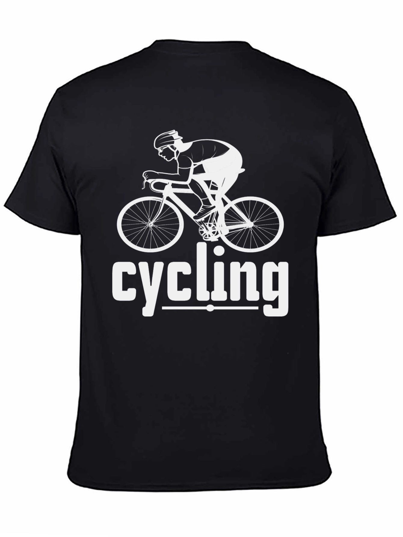 Cycling Graphic Tee - Black Cotton Blend