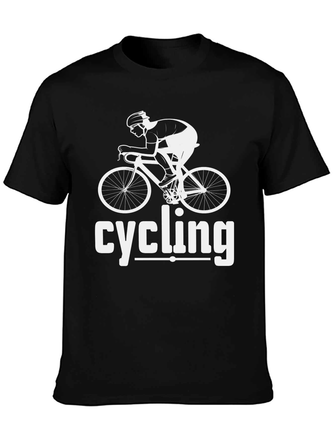 Cycling Graphic Tee - Black Cotton Blend