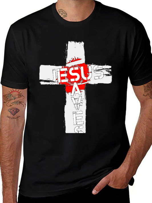 Jesus Saves Cross Graphic T-Shirt