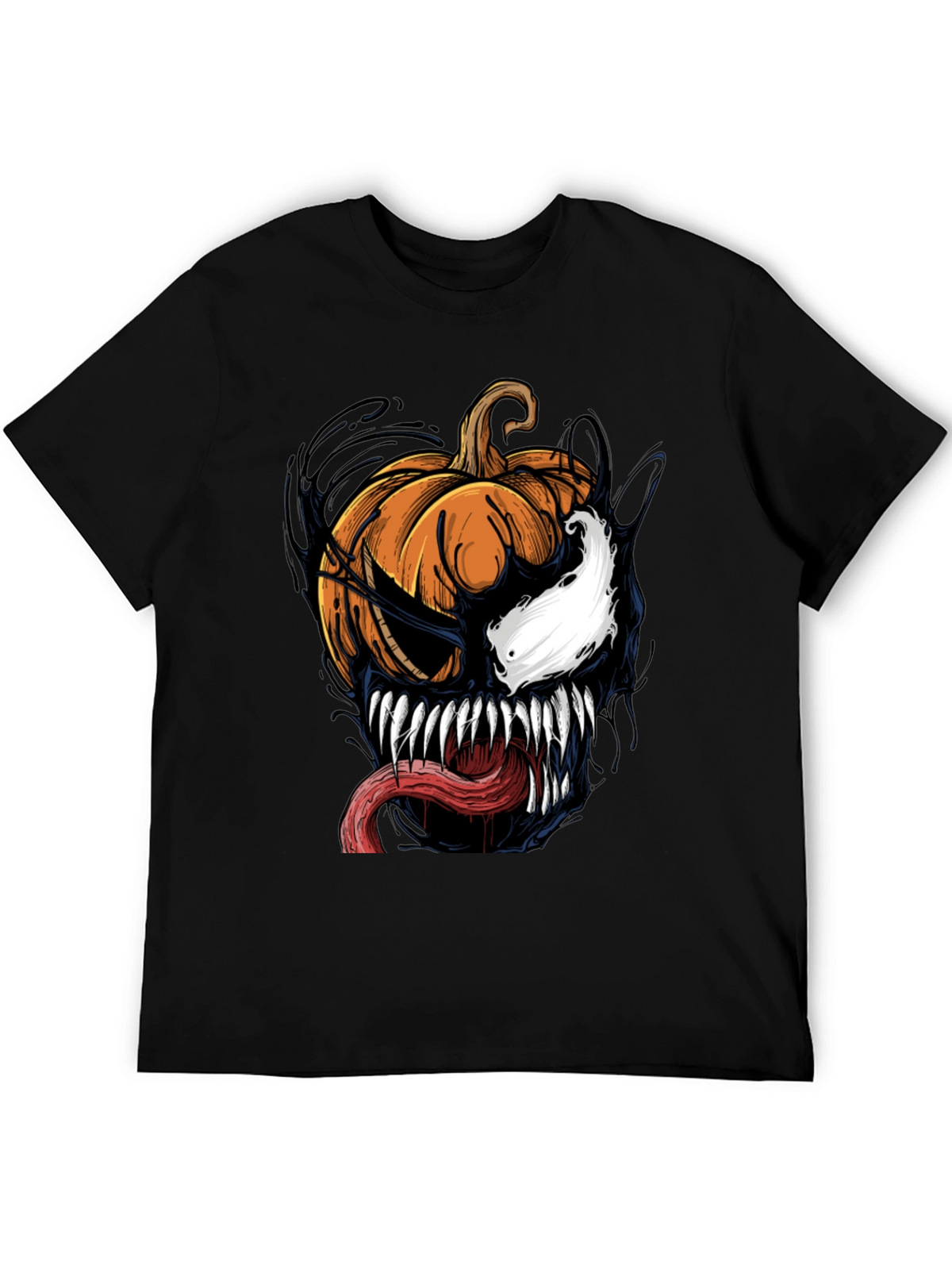 Venom Pumpkin Halloween Graphic T-Shirt