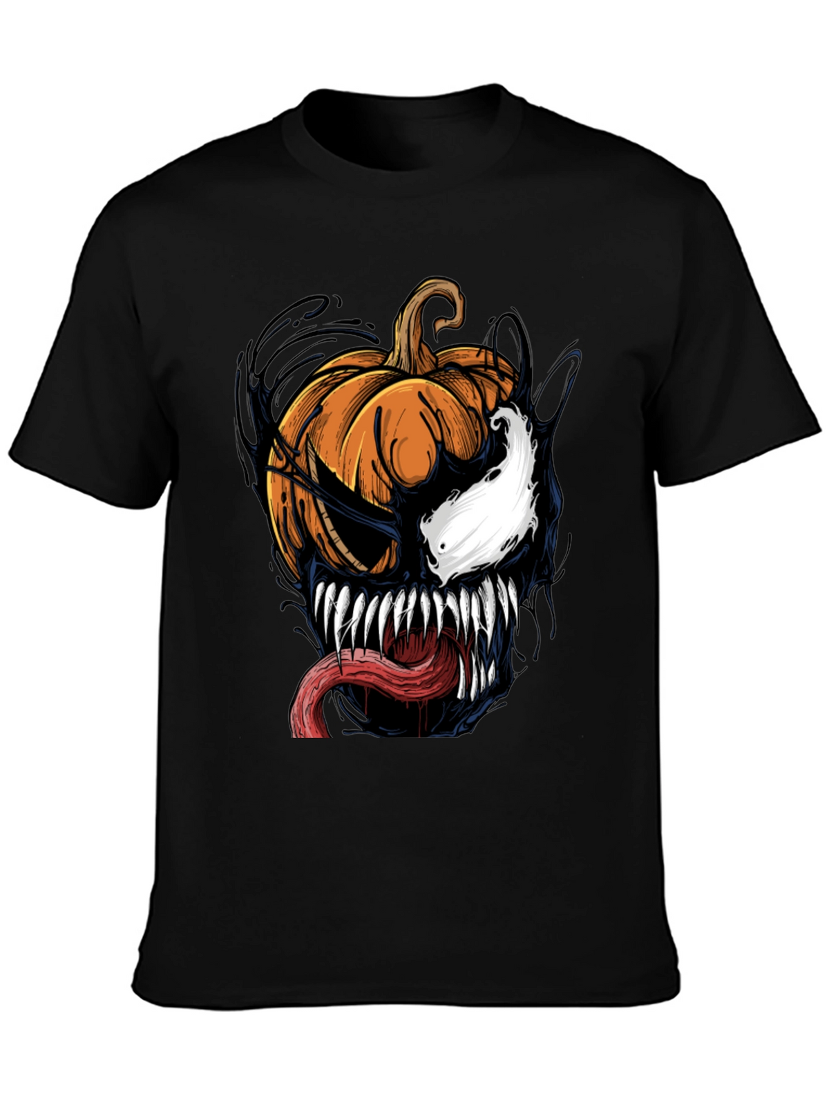 Venom Pumpkin Halloween Graphic T-Shirt