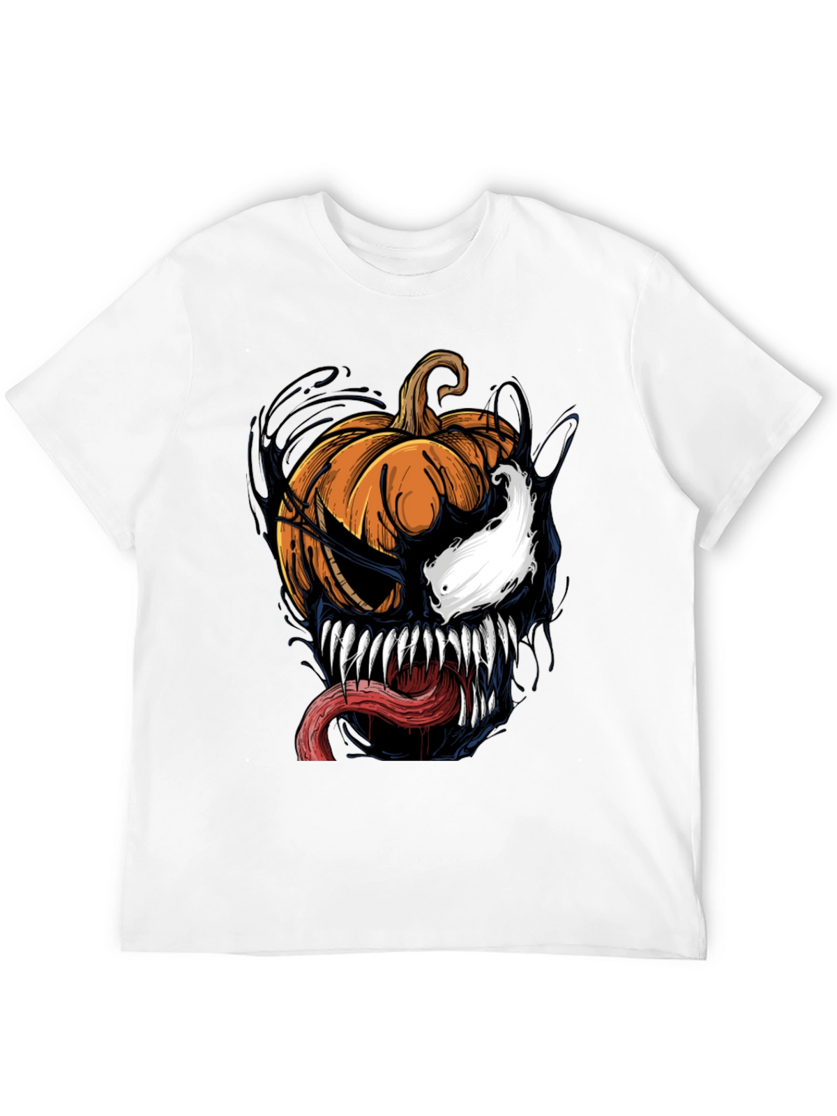 Venom Pumpkin Halloween Graphic T-Shirt