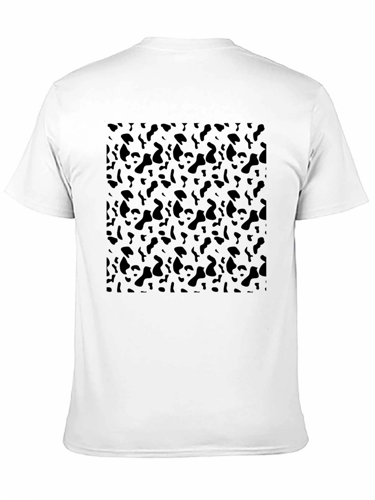 Mens Black Leopard Print Crew Neck T-Shirt