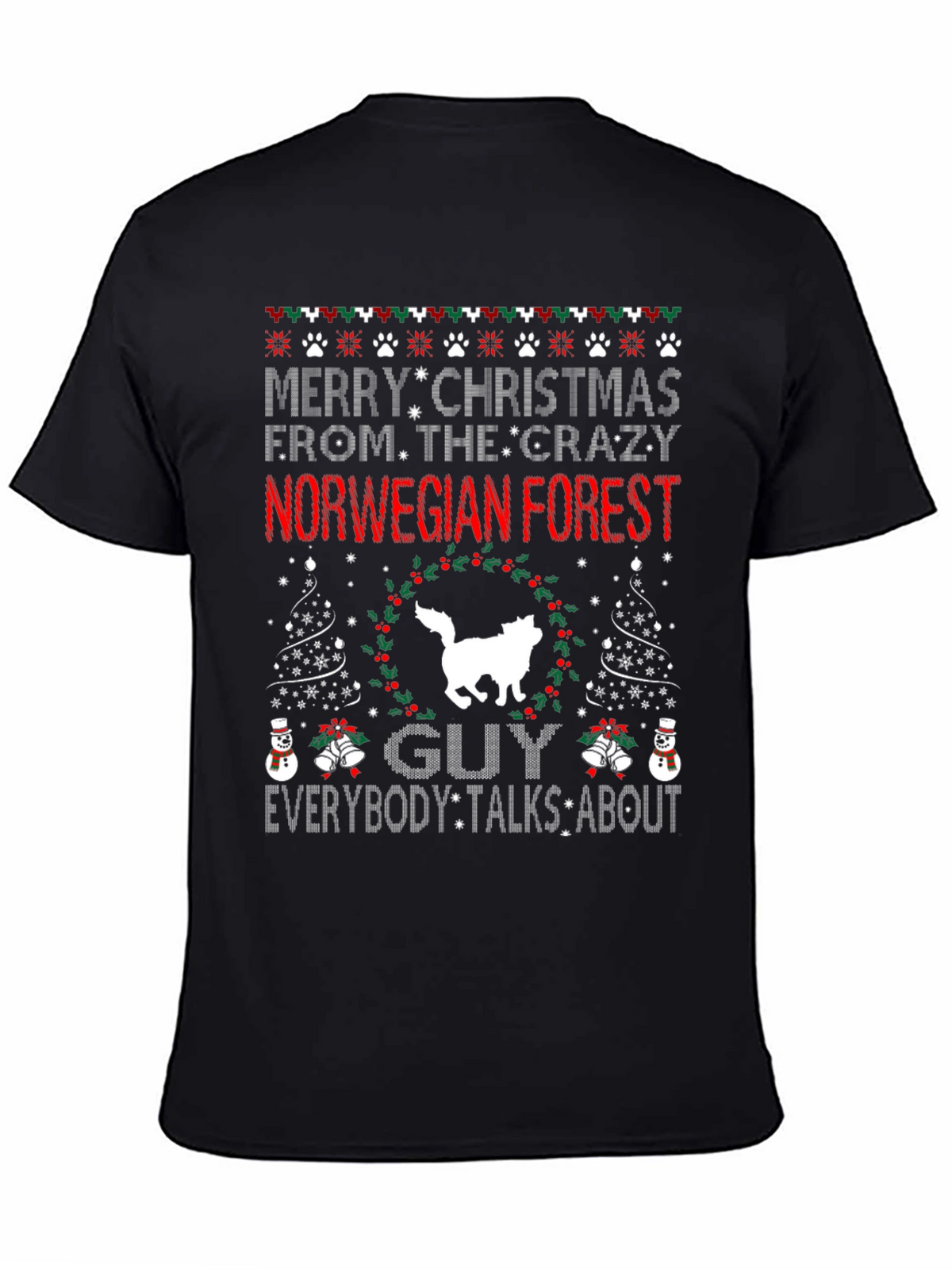 Norwegian Forest Cat Christmas T-Shirt