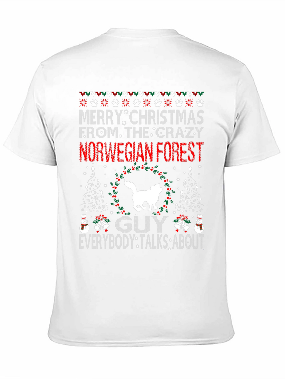 Norwegian Forest Cat Christmas T-Shirt