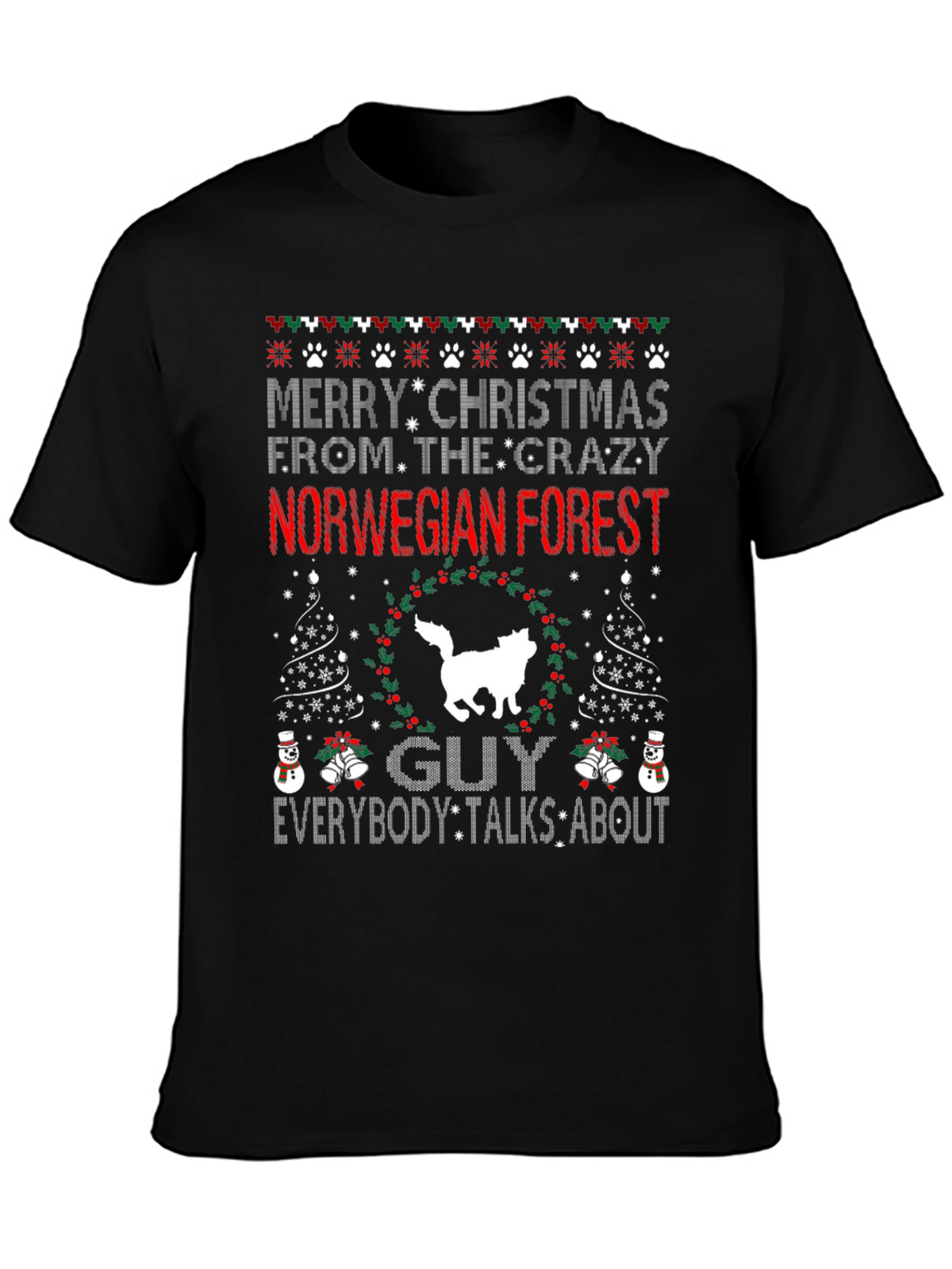 Norwegian Forest Cat Christmas T-Shirt