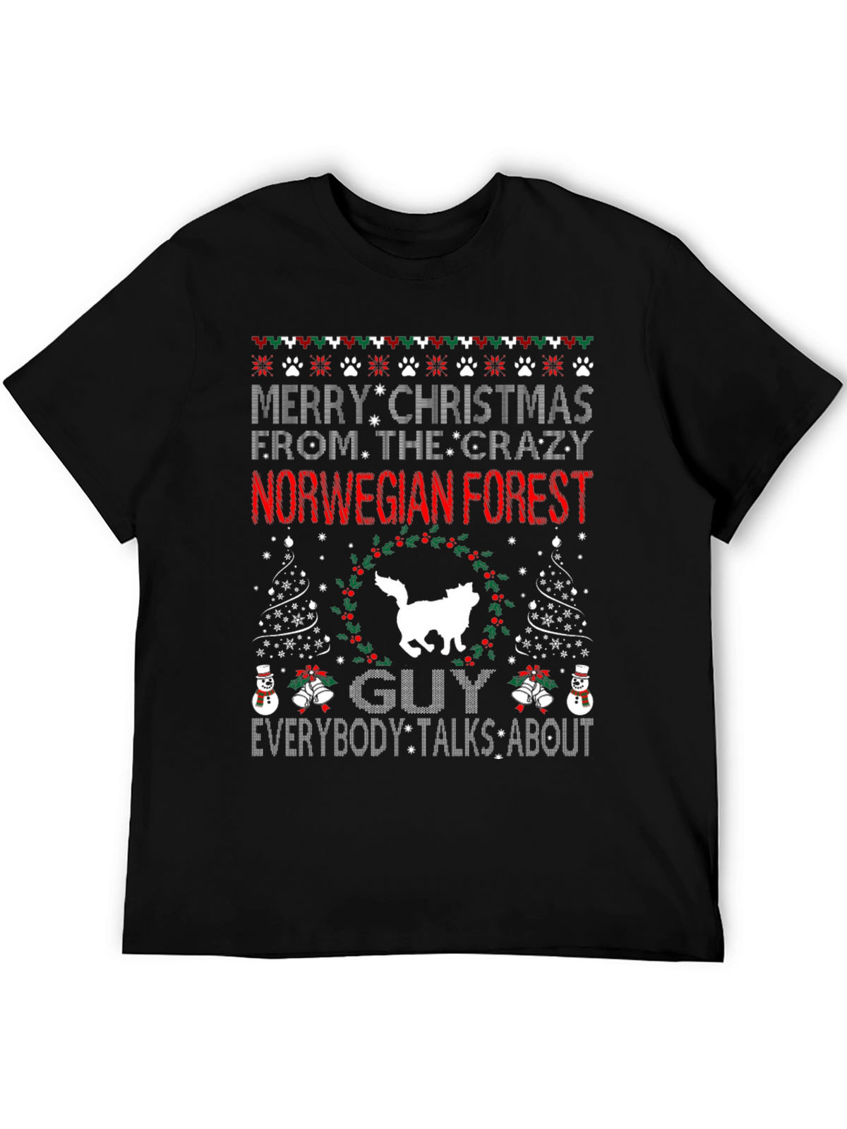 Norwegian Forest Cat Christmas T-Shirt