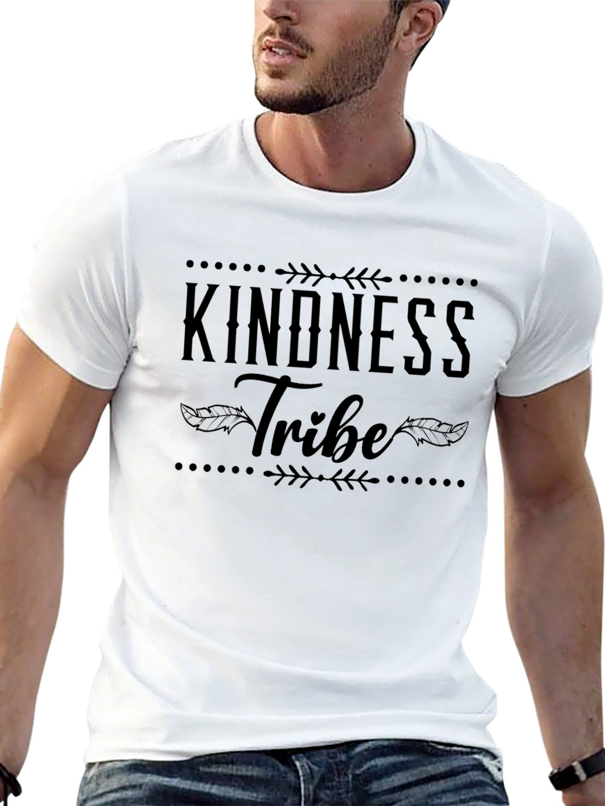 Kindness Tribe Black Graphic Tee