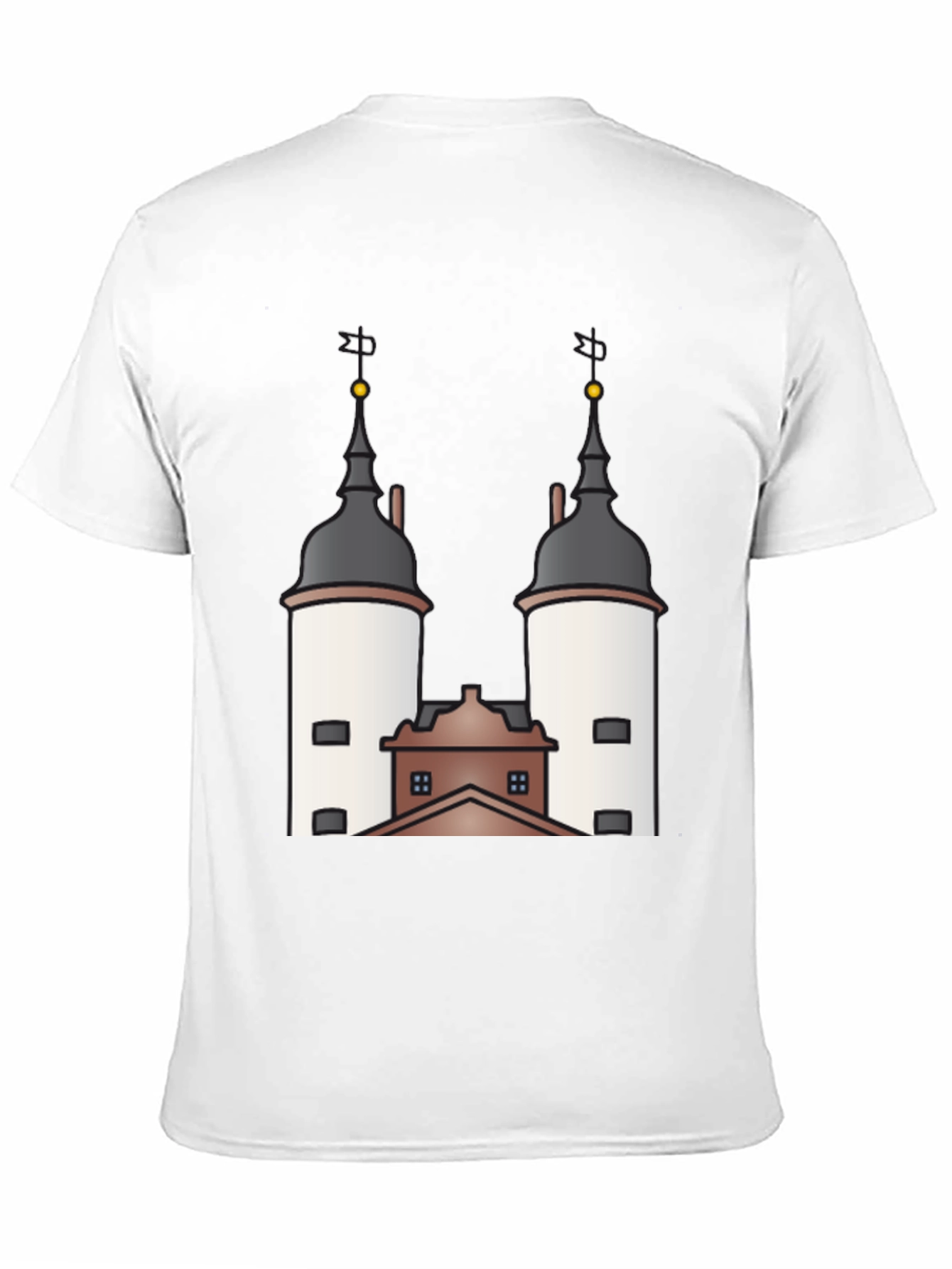 Unique Tower Graphic Black T-Shirt