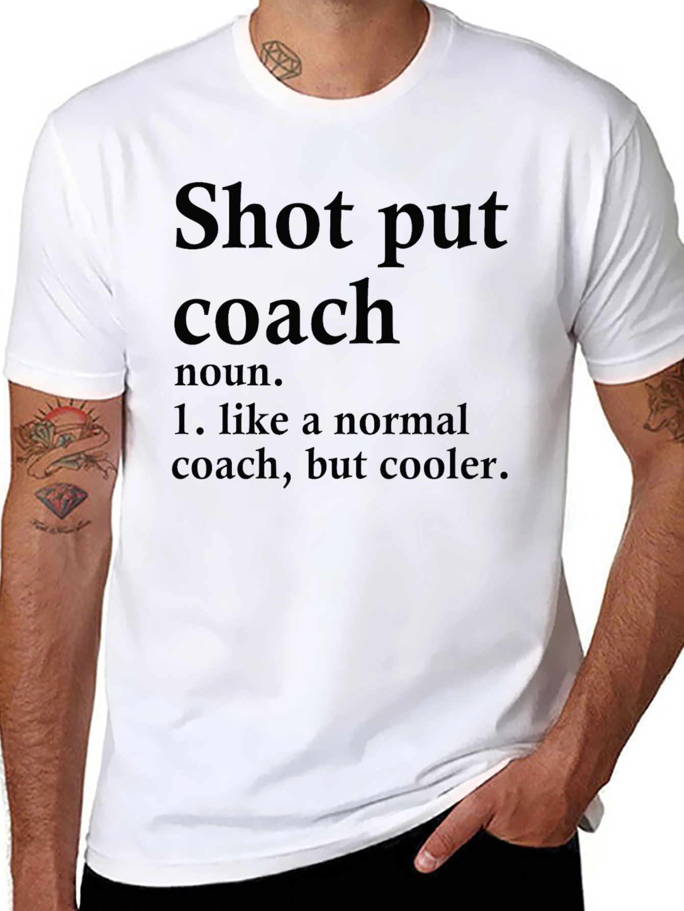 Shot Put Coach T-Shirt - Cool Definition Tee