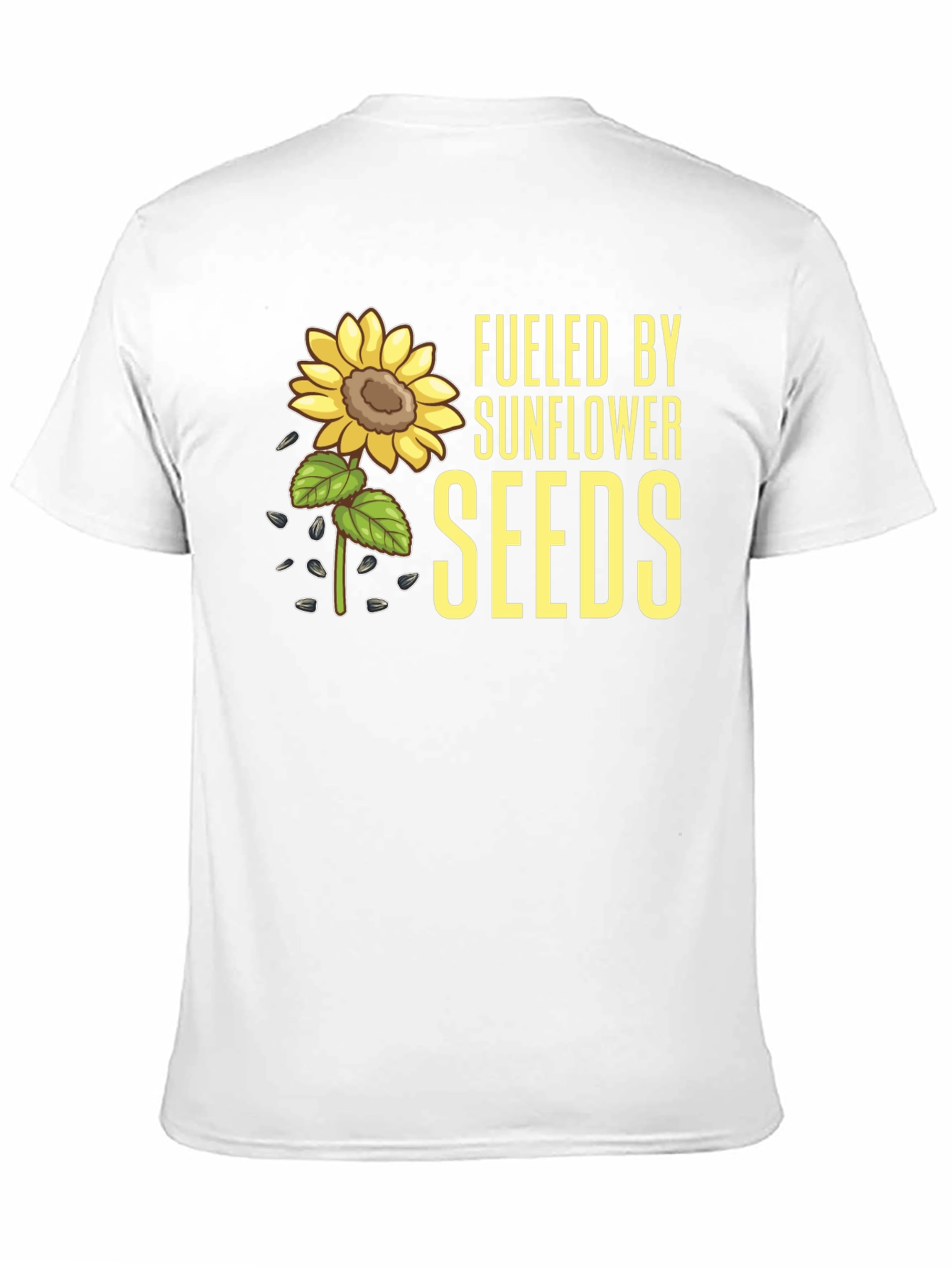 Sunflower Seeds Graphic Tee - Black Cotton T-Shirt