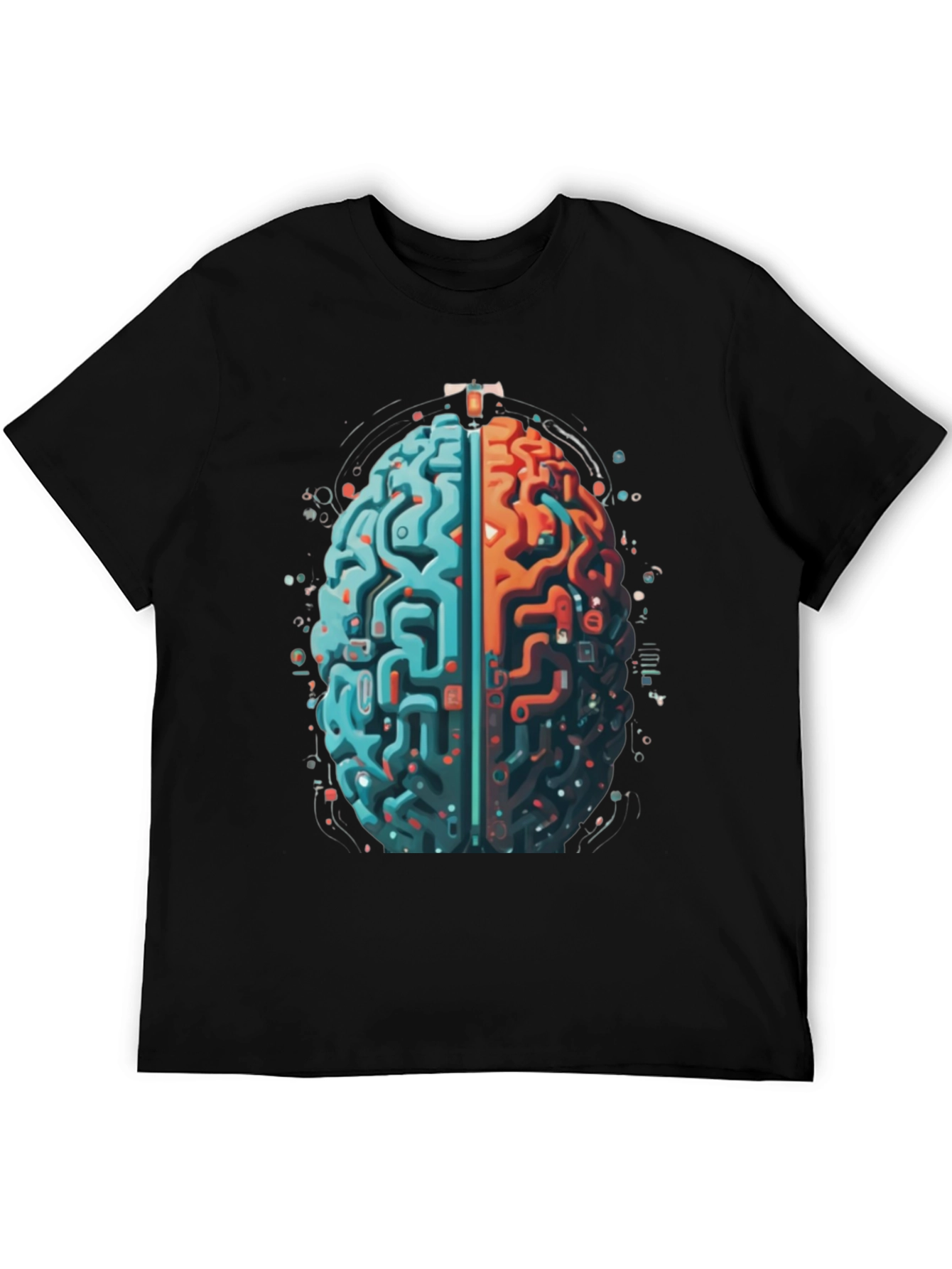 Brain Circuit Graphic Tee - Black