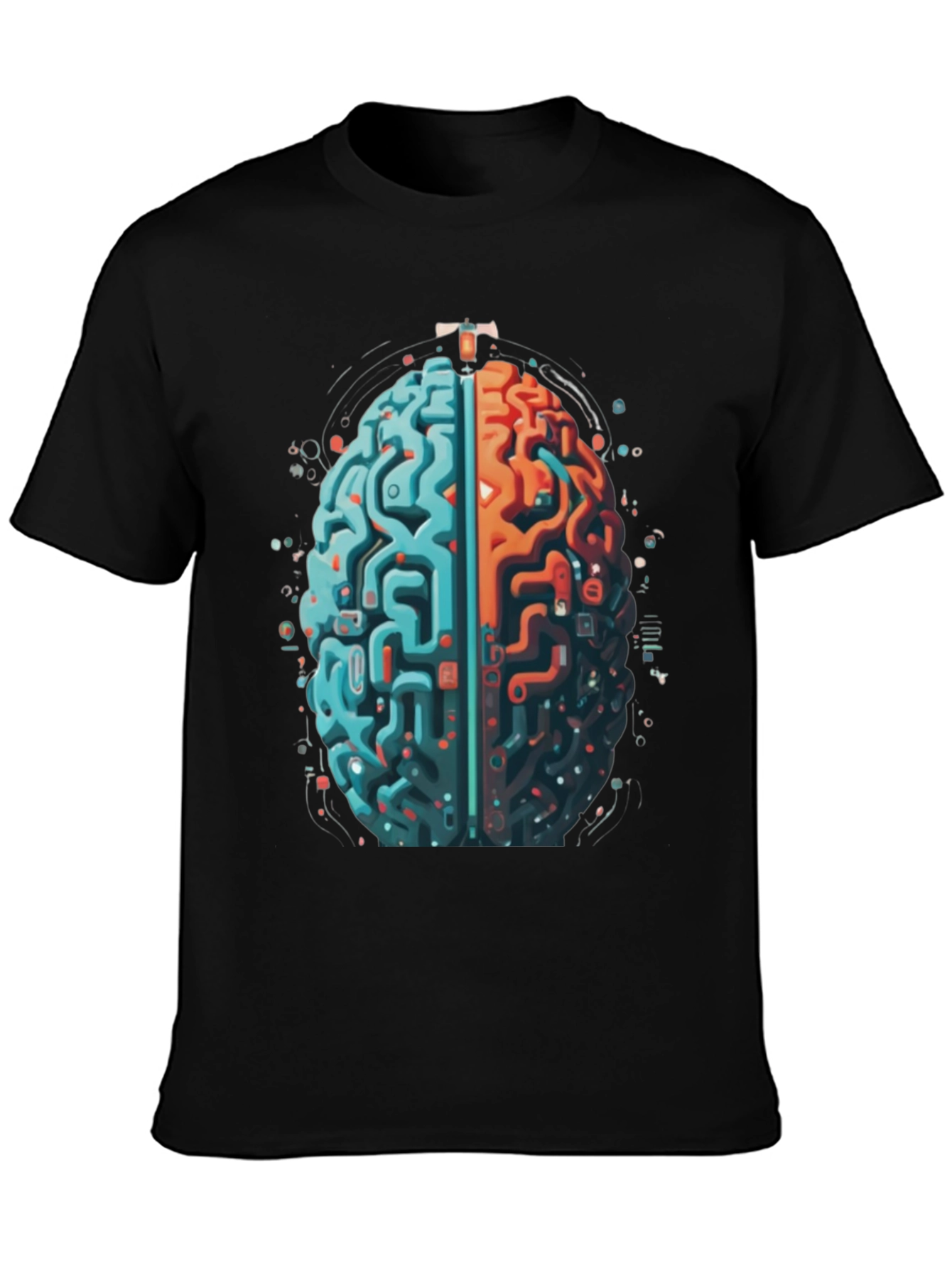 Brain Circuit Graphic Tee - Black