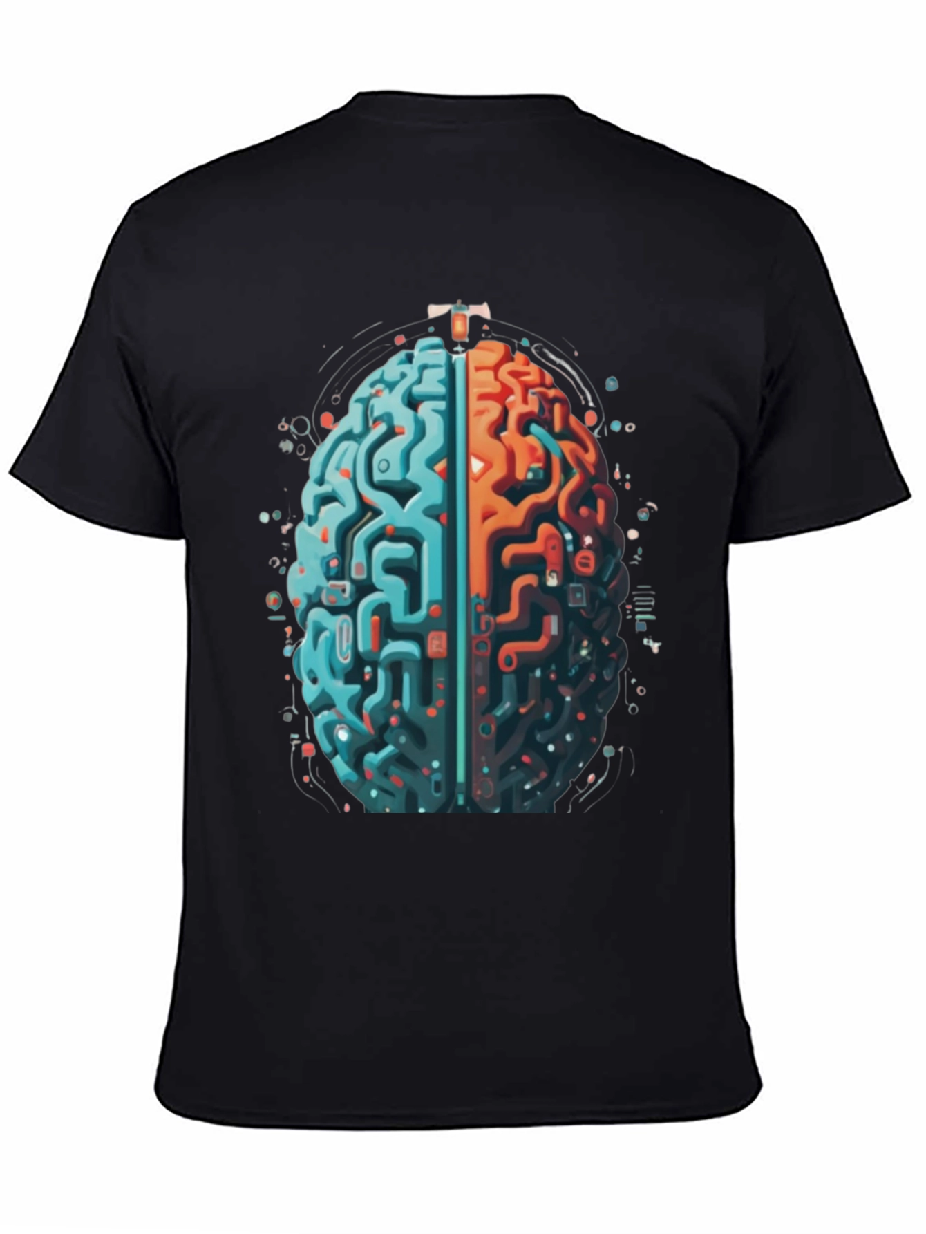 Brain Circuit Graphic Tee - Black