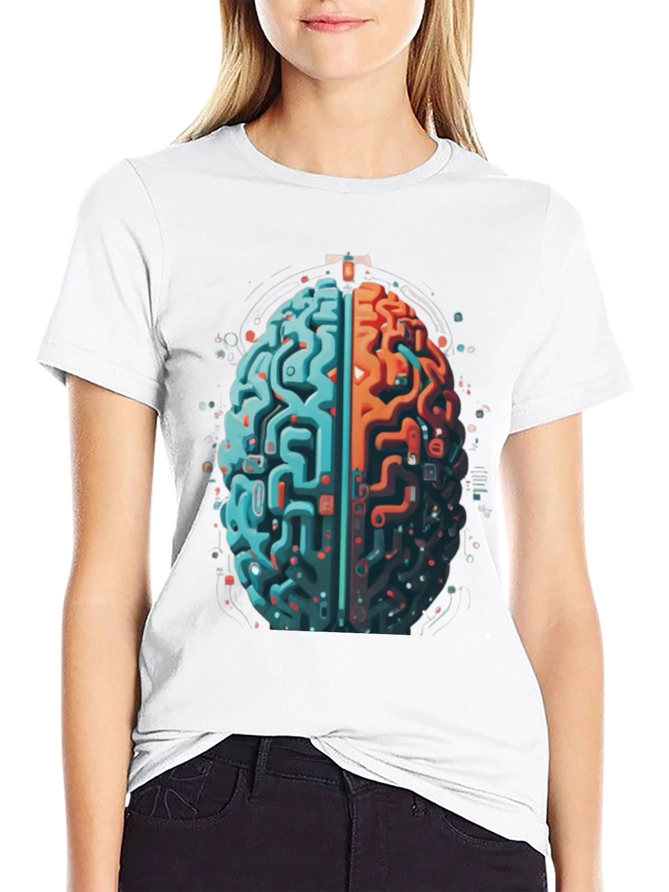 Brain Circuit Graphic Tee - Black