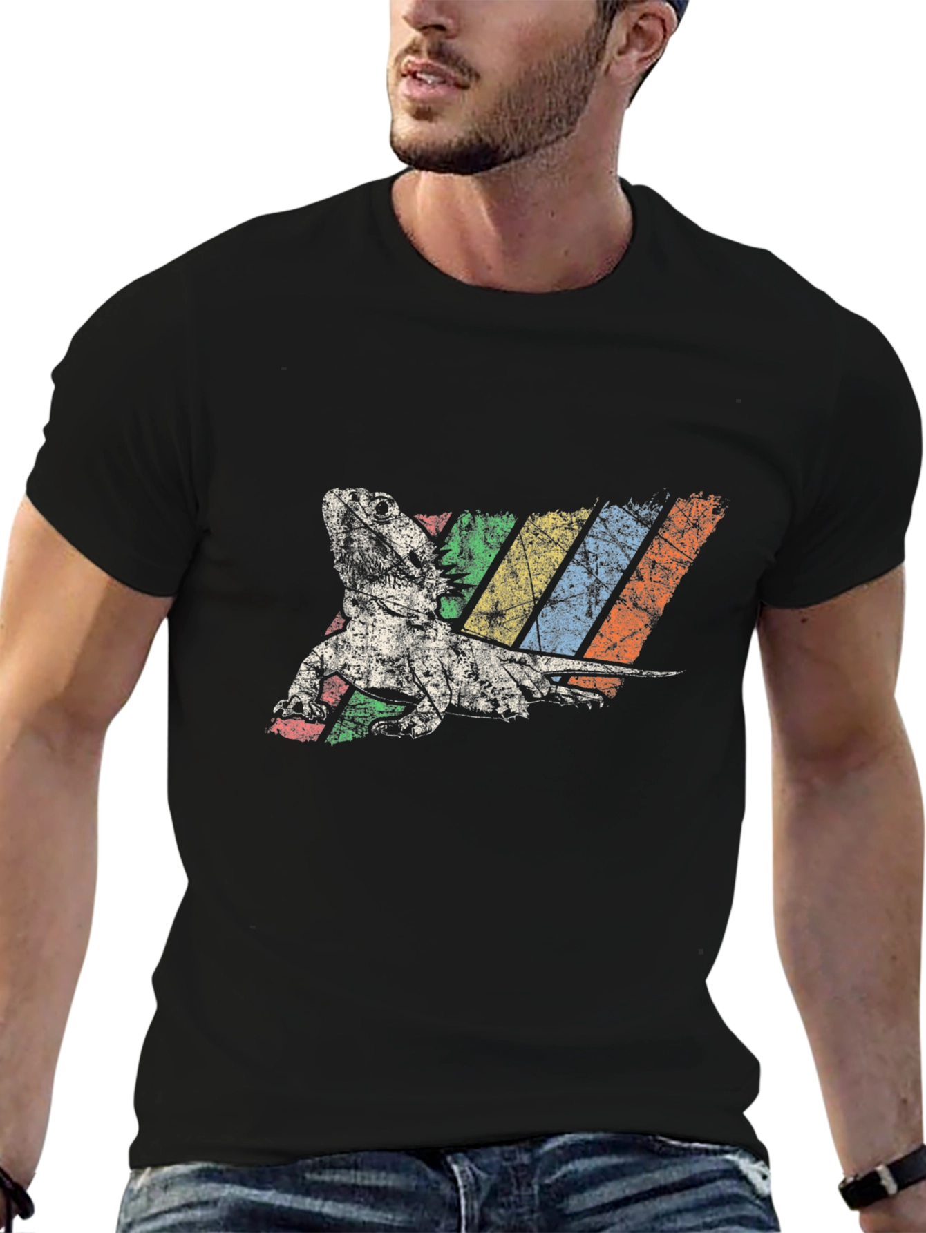 Retro Bearded Dragon T-Shirt - Cool Lizard Tee