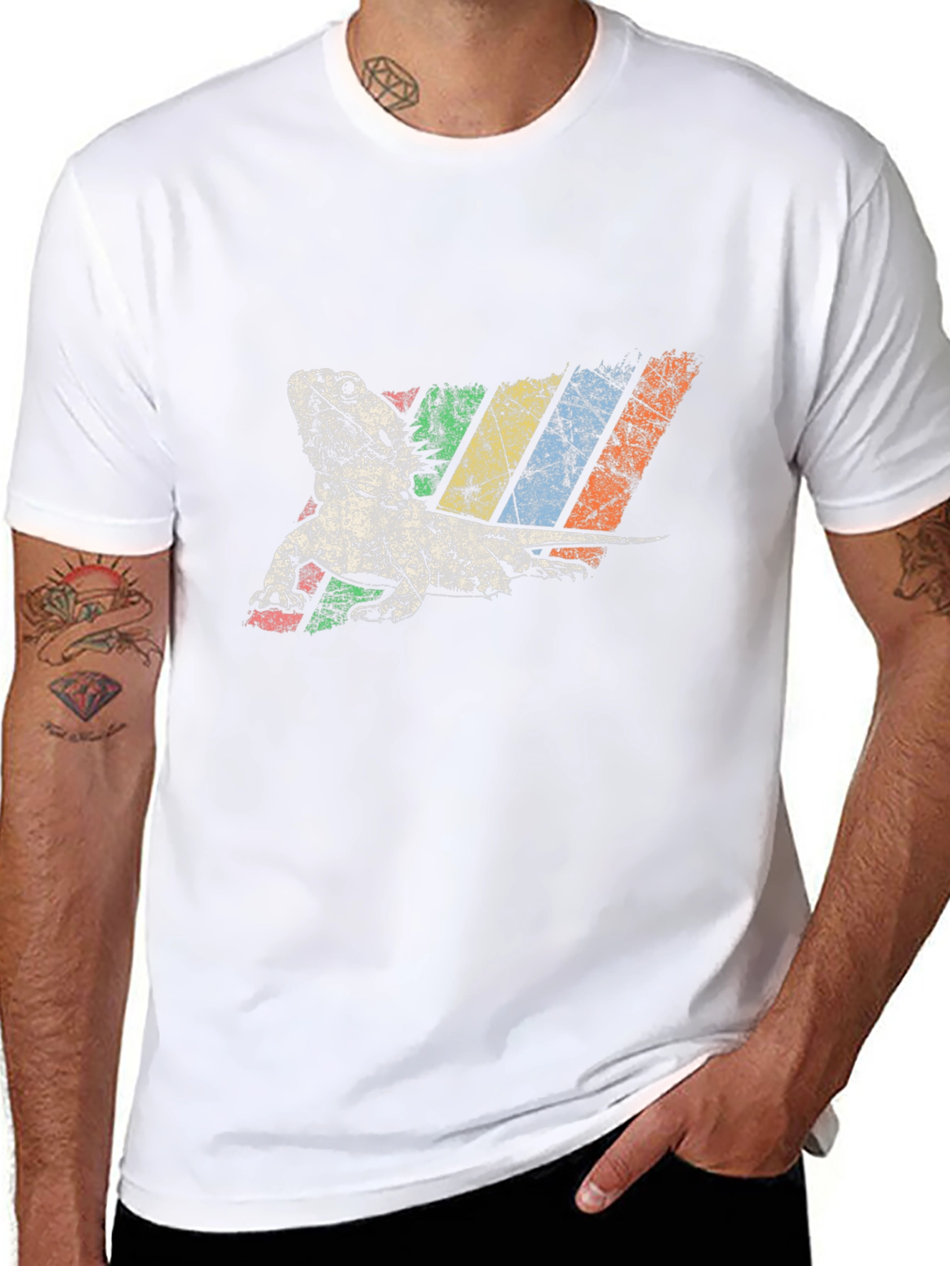 Retro Bearded Dragon T-Shirt - Cool Lizard Tee