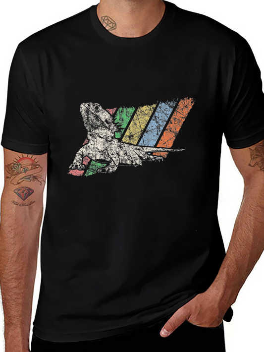 Retro Bearded Dragon T-Shirt - Cool Lizard Tee