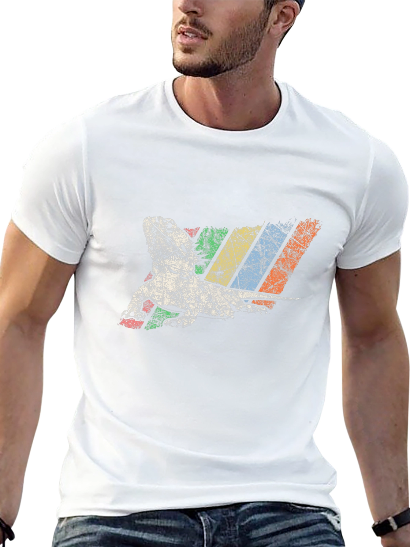 Retro Bearded Dragon T-Shirt - Cool Lizard Tee