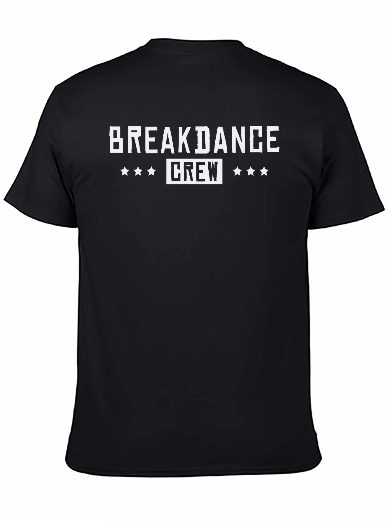 Breakdance Crew Graphic Tee - Black Cotton T-Shirt