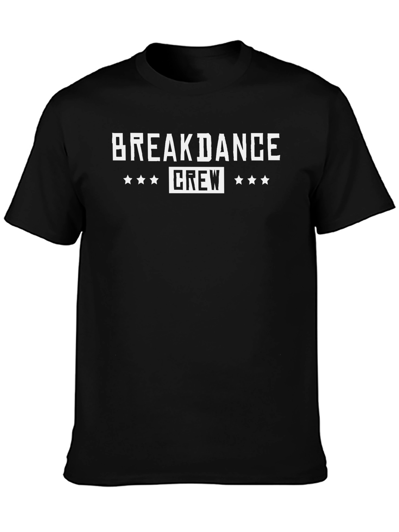 Breakdance Crew Graphic Tee - Black Cotton T-Shirt