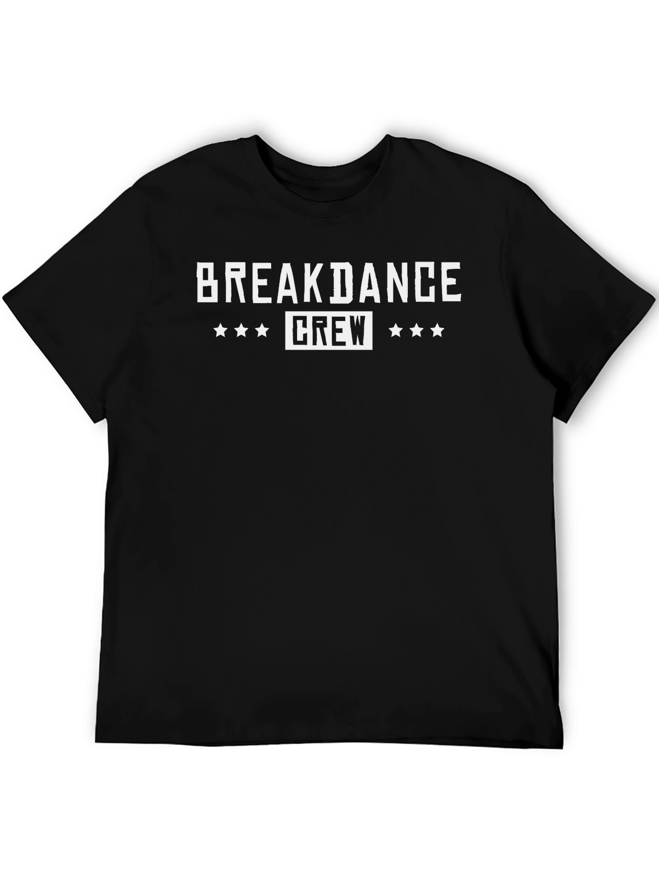 Breakdance Crew Graphic Tee - Black Cotton T-Shirt
