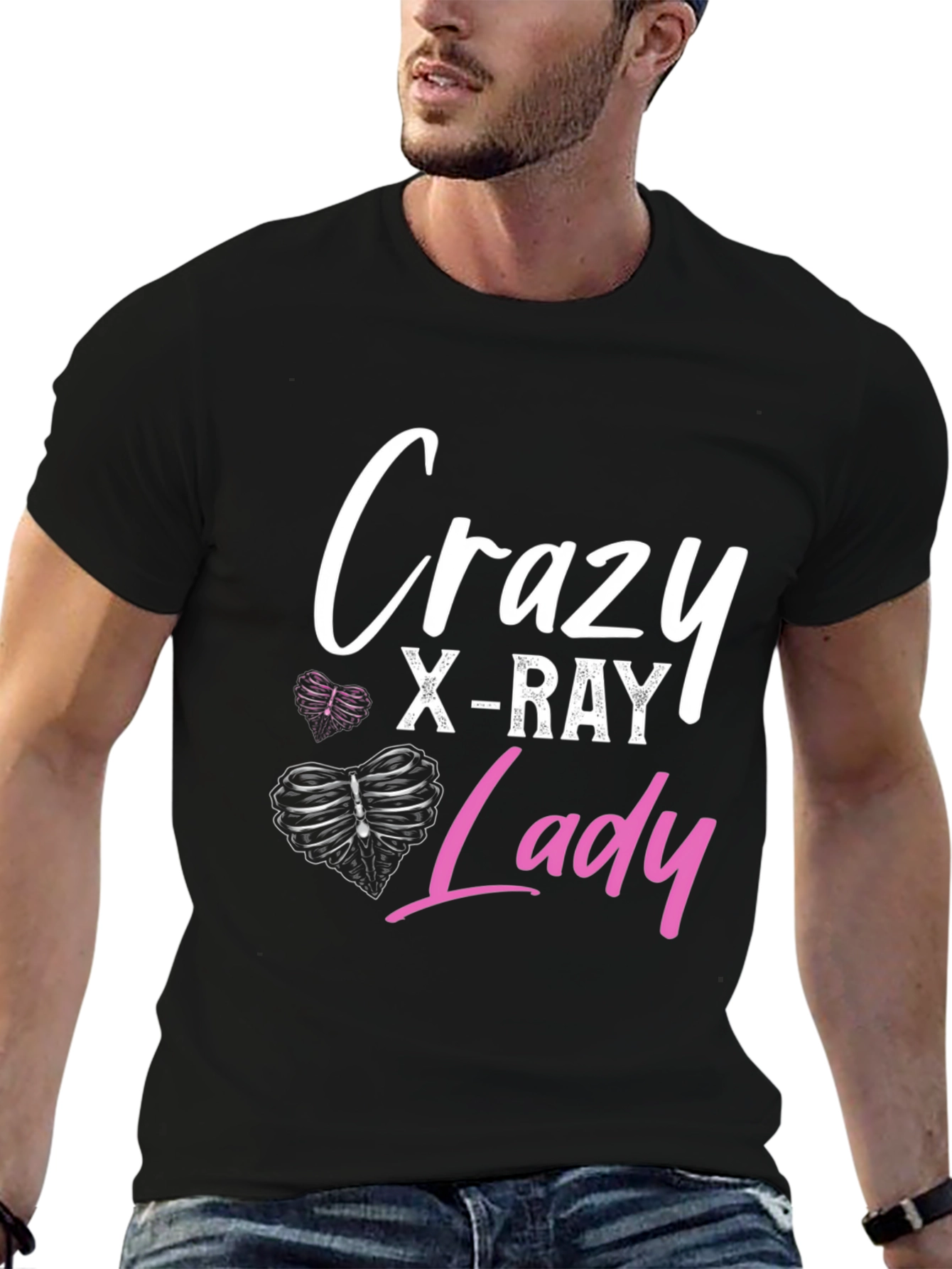 Crazy X-Ray Lady Graphic T-Shirt