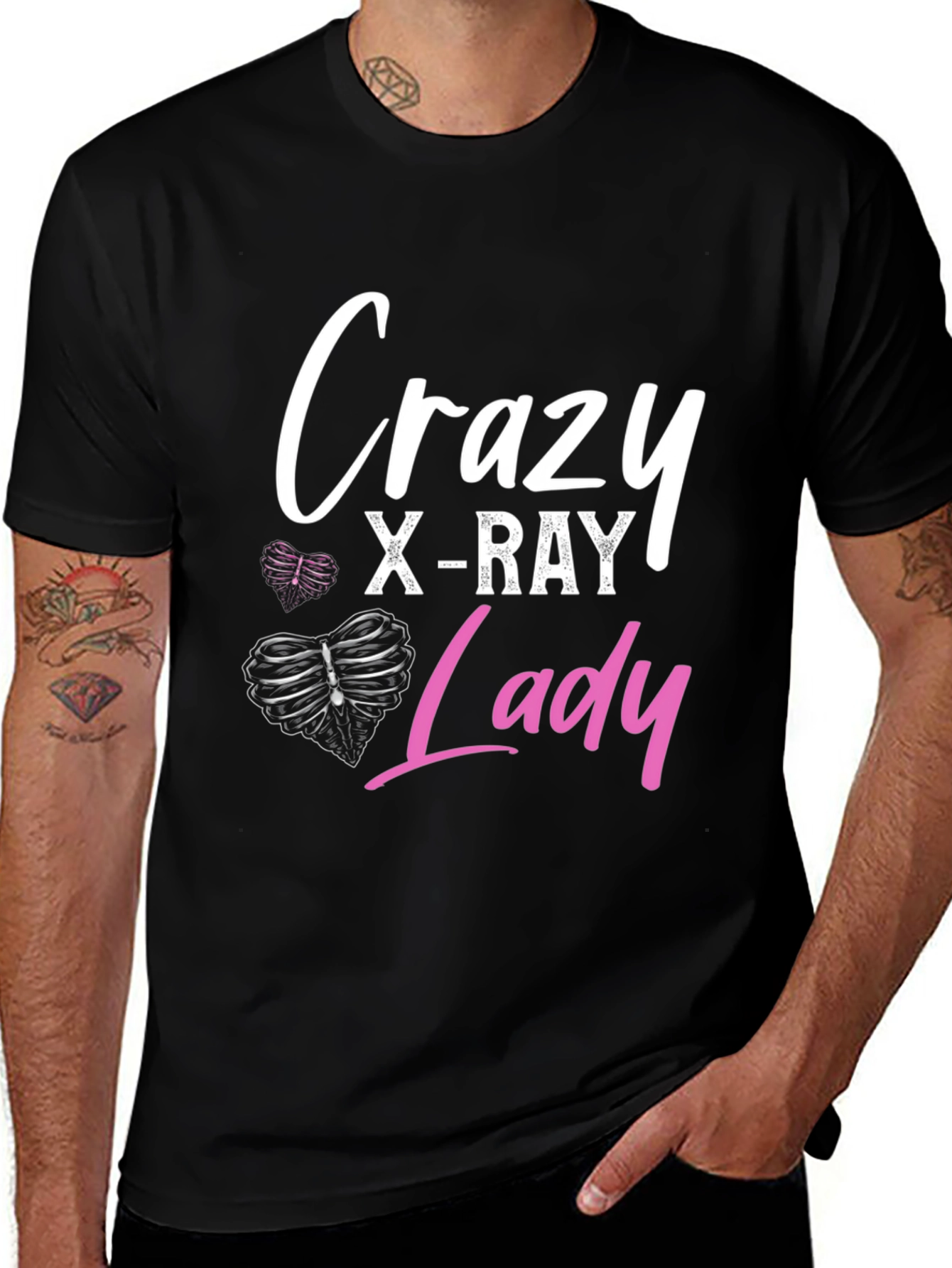 Crazy X-Ray Lady Graphic T-Shirt