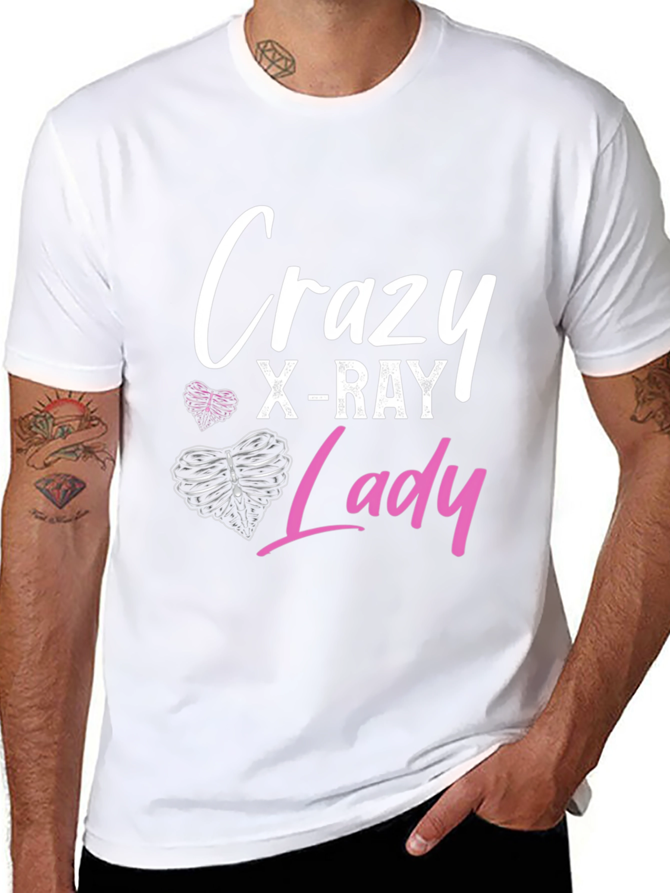 Crazy X-Ray Lady Graphic T-Shirt