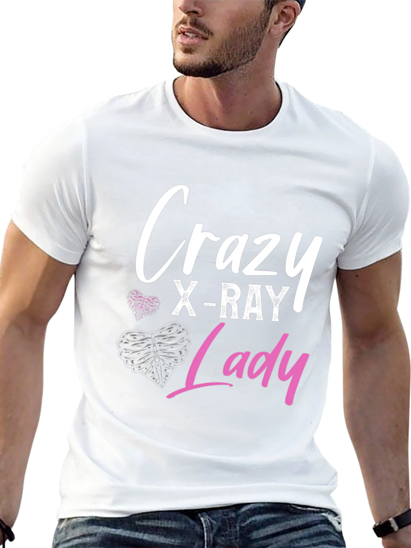 Crazy X-Ray Lady Graphic T-Shirt