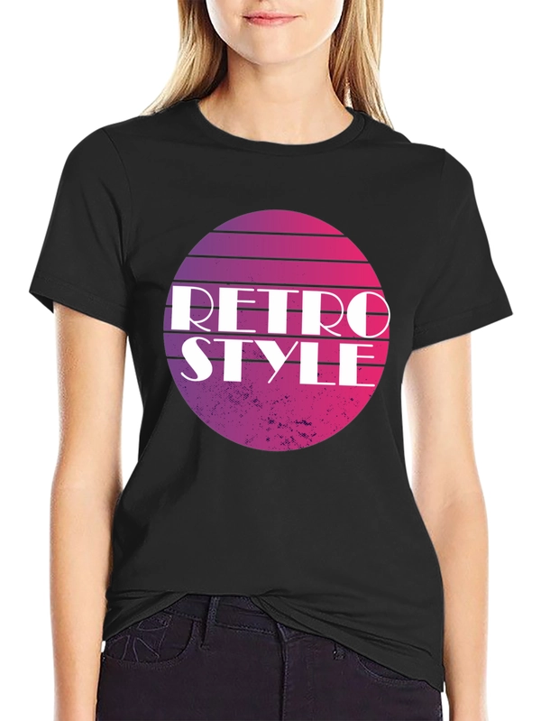 Retro Style Graphic Tee - Gradient Circle Design