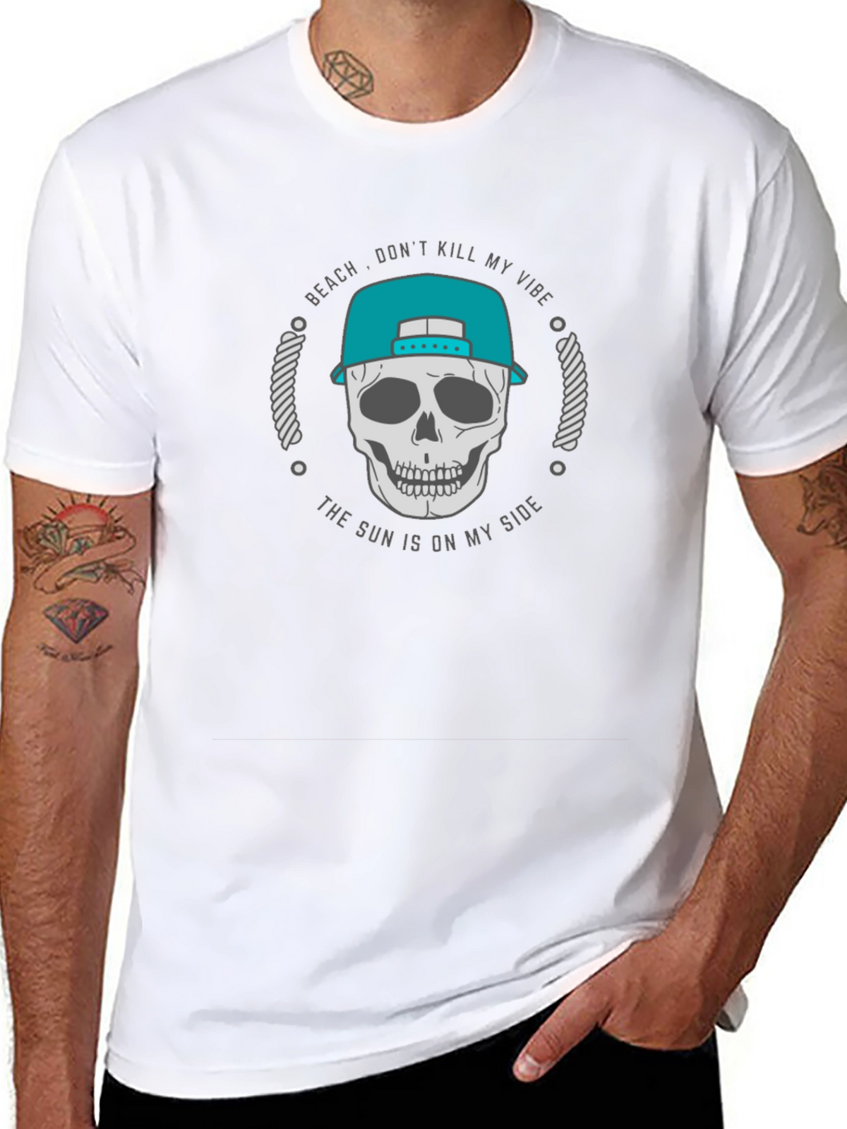 Beach Vibe Skull T-Shirt