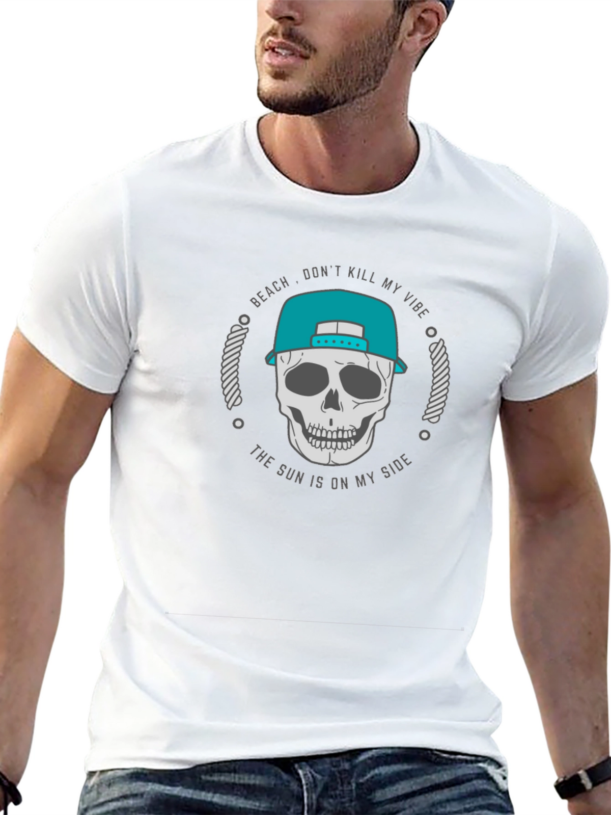 Beach Vibe Skull T-Shirt