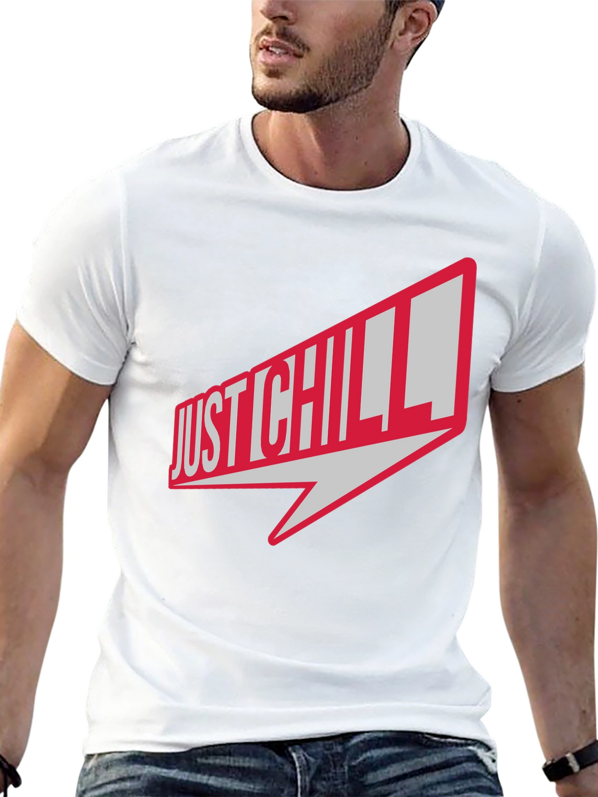 Just Chill Graphic Tee - Black Casual T-Shirt