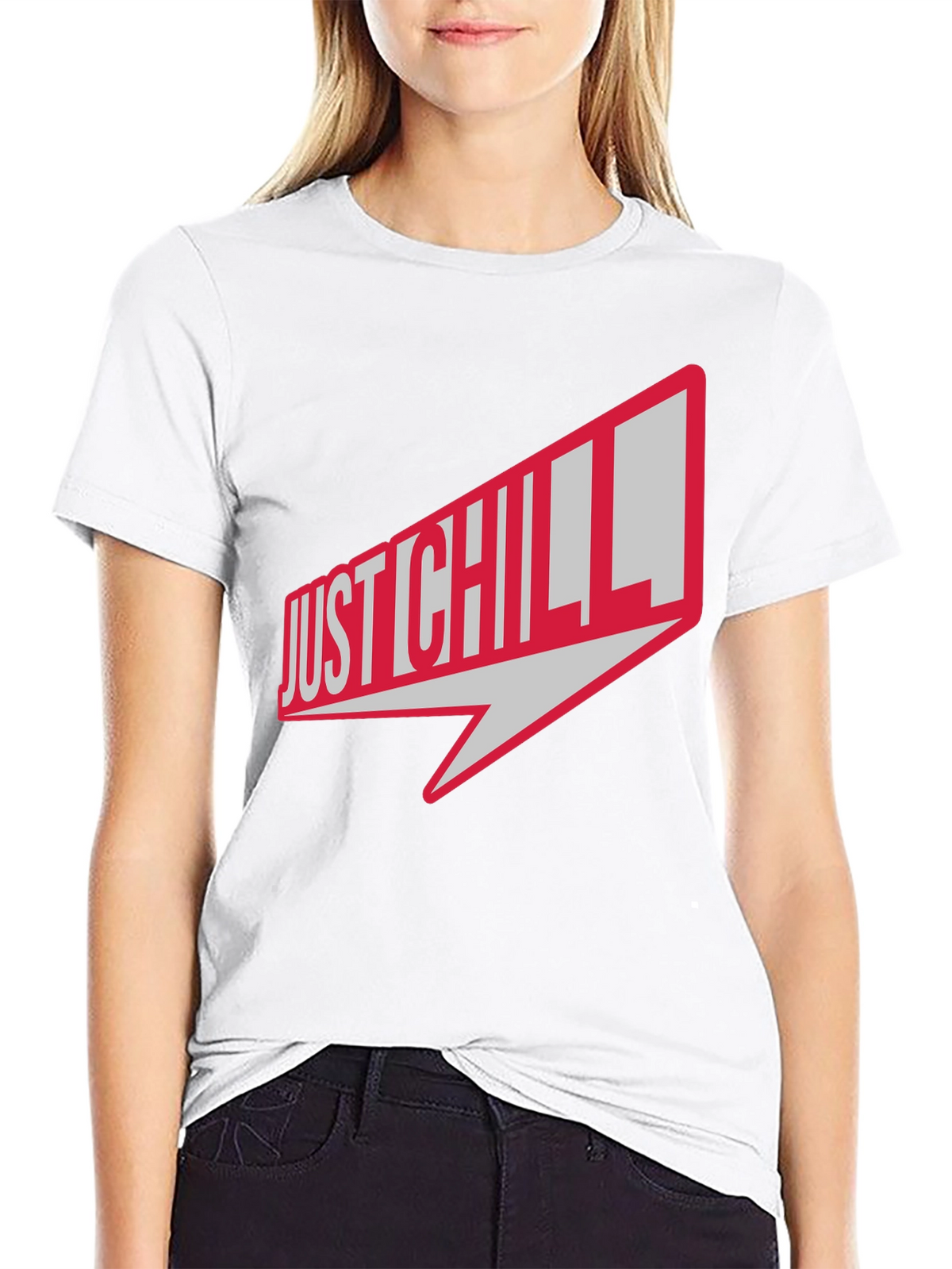Just Chill Graphic Tee - Black Casual T-Shirt