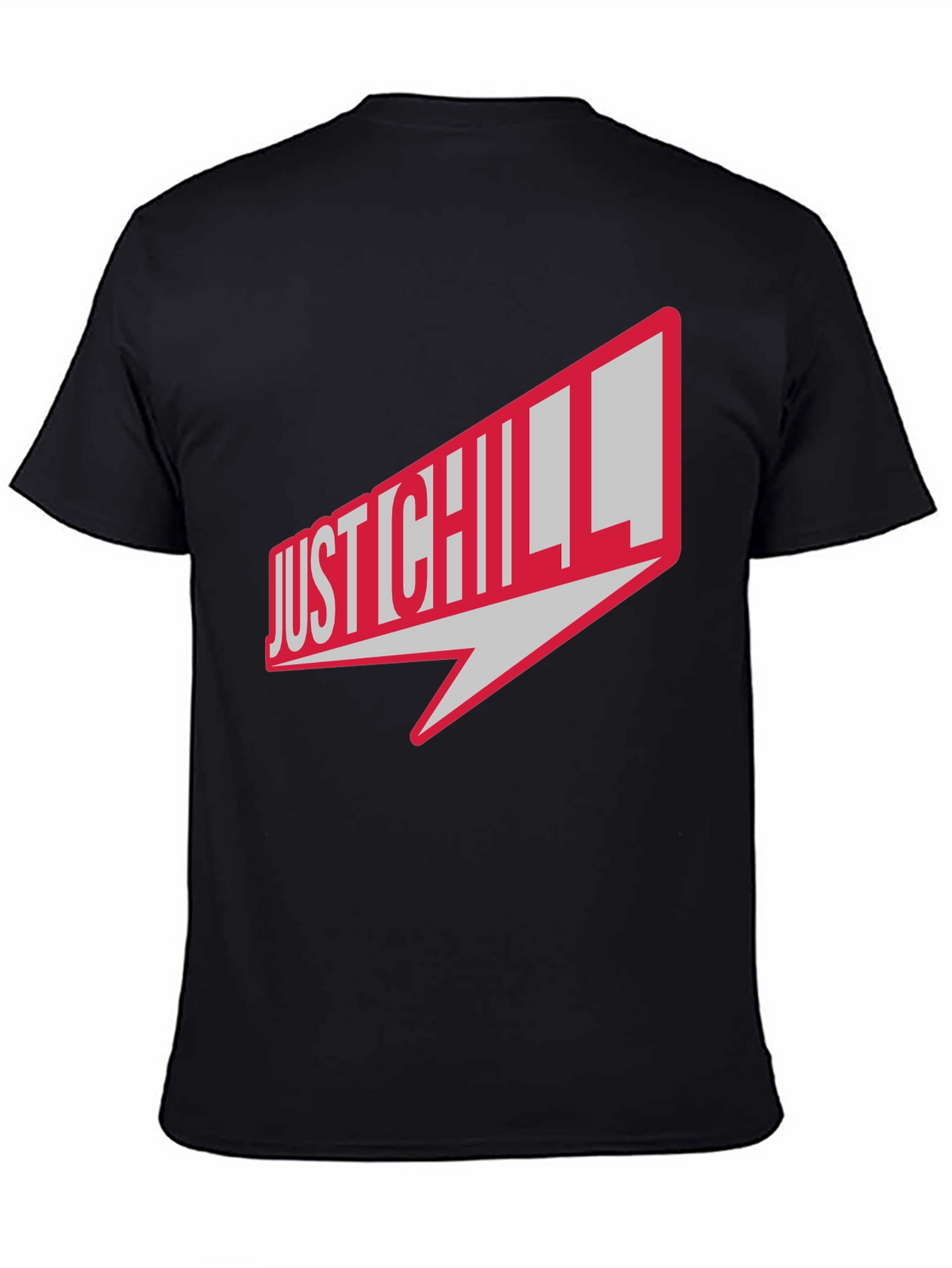 Just Chill Graphic Tee - Black Casual T-Shirt