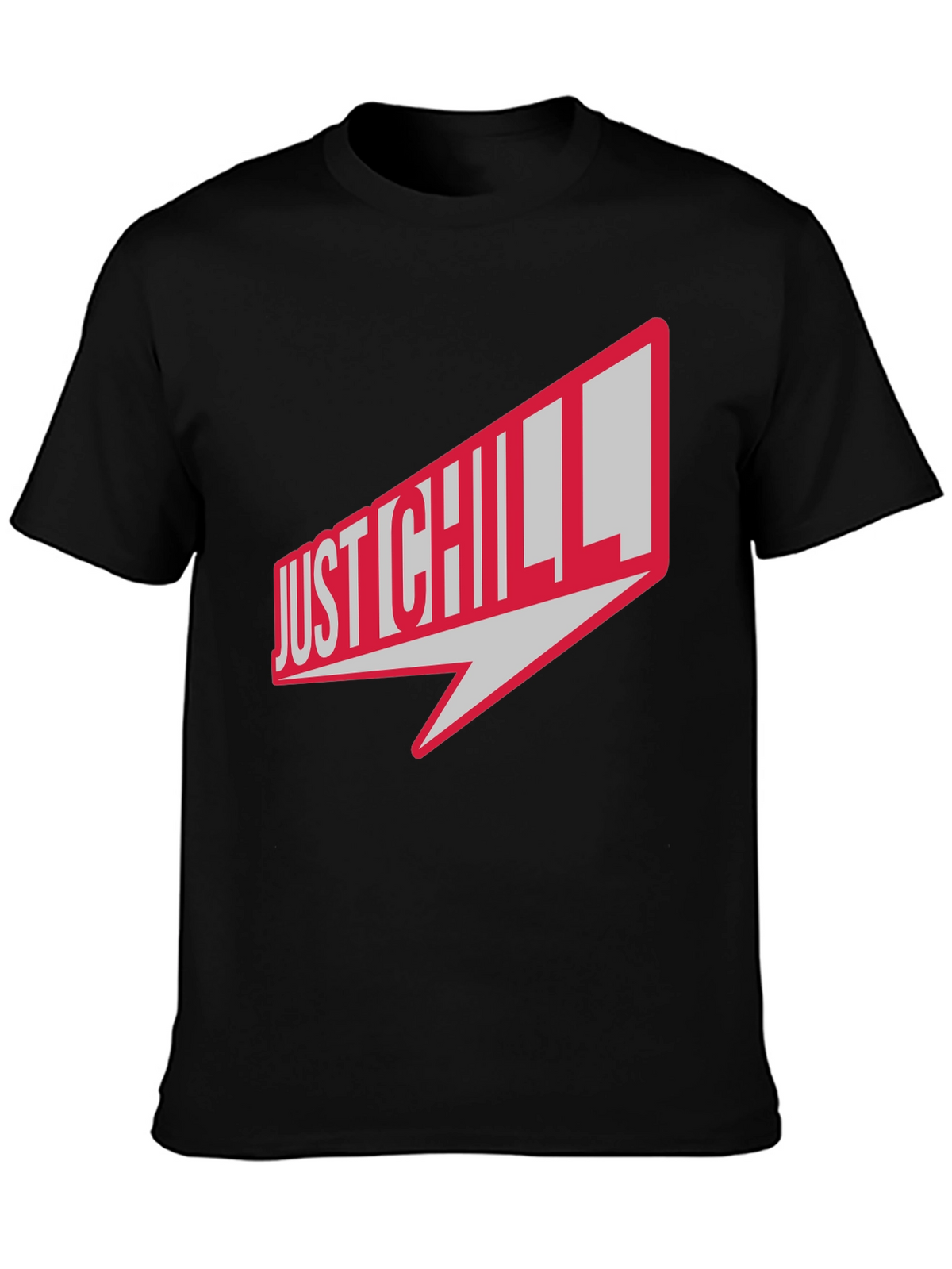 Just Chill Graphic Tee - Black Casual T-Shirt