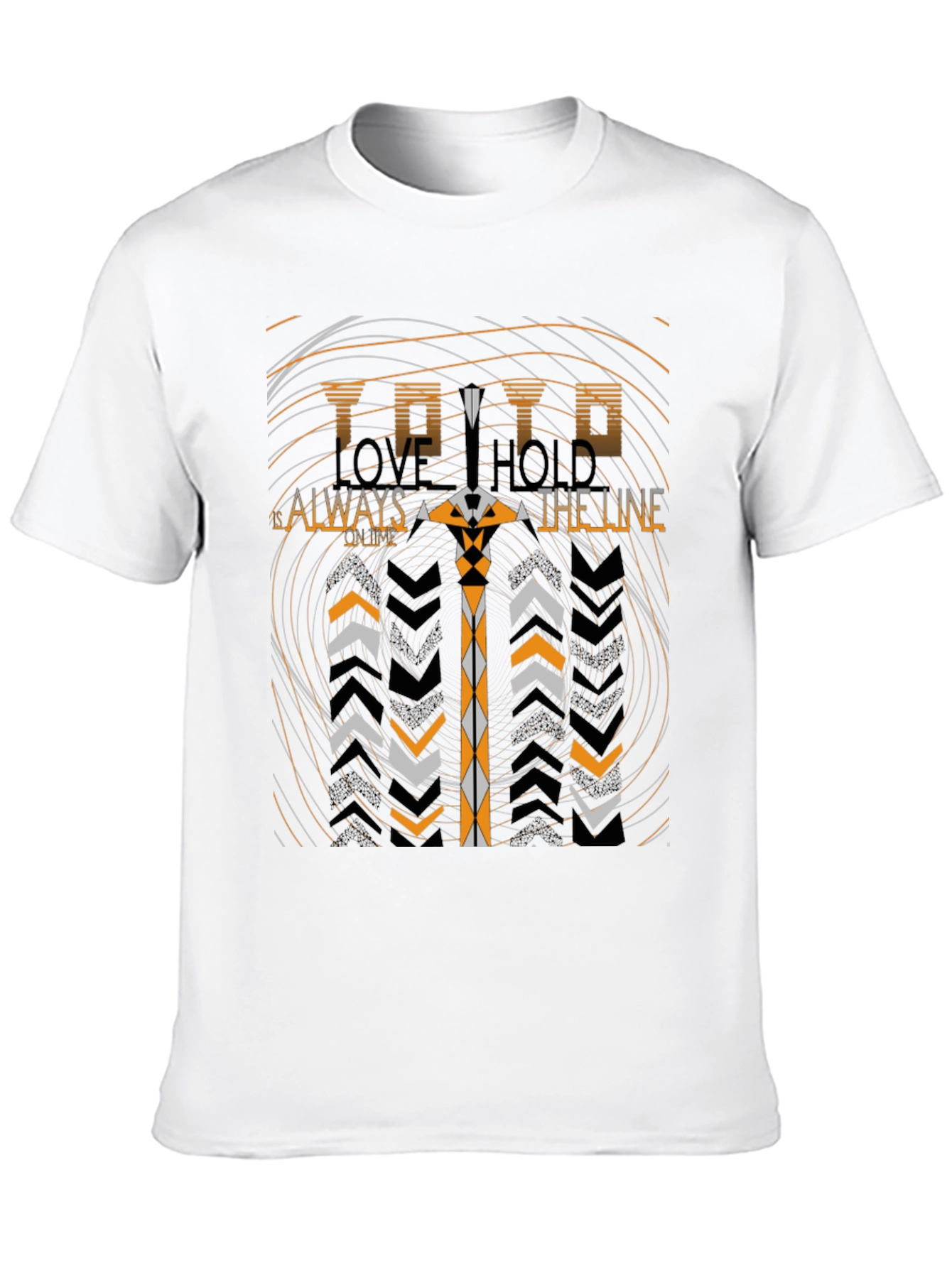 Abstract Graphic Print Tee - Black