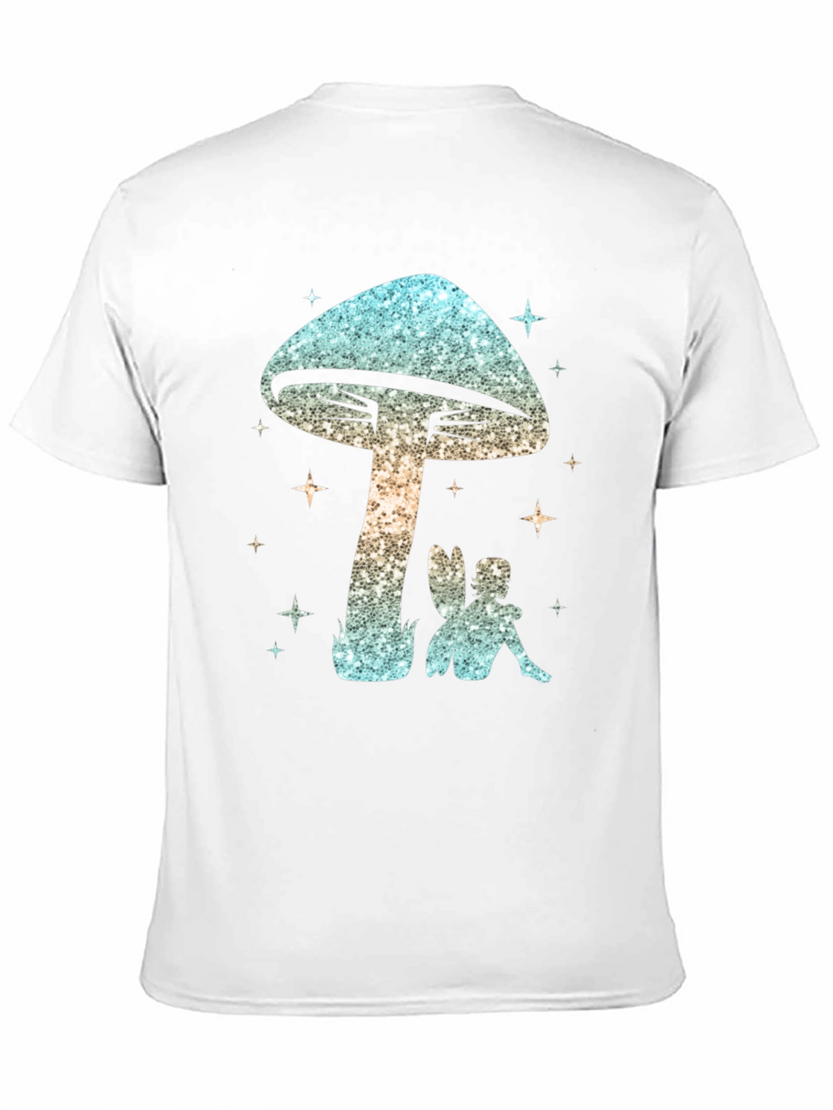 Magical Mushroom & Fairy Black T-Shirt