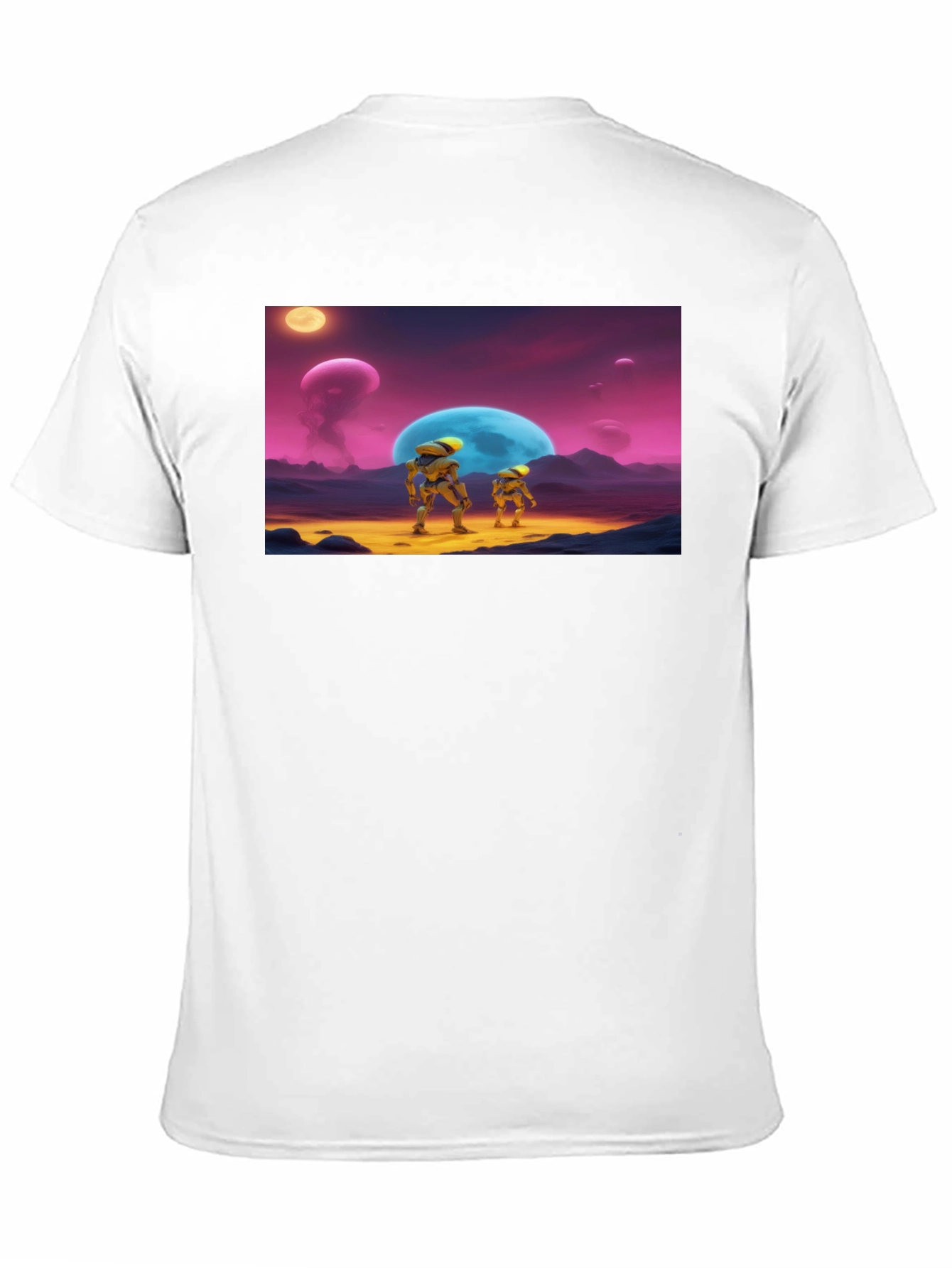 Retro Sci-Fi Crew Neck T-Shirt