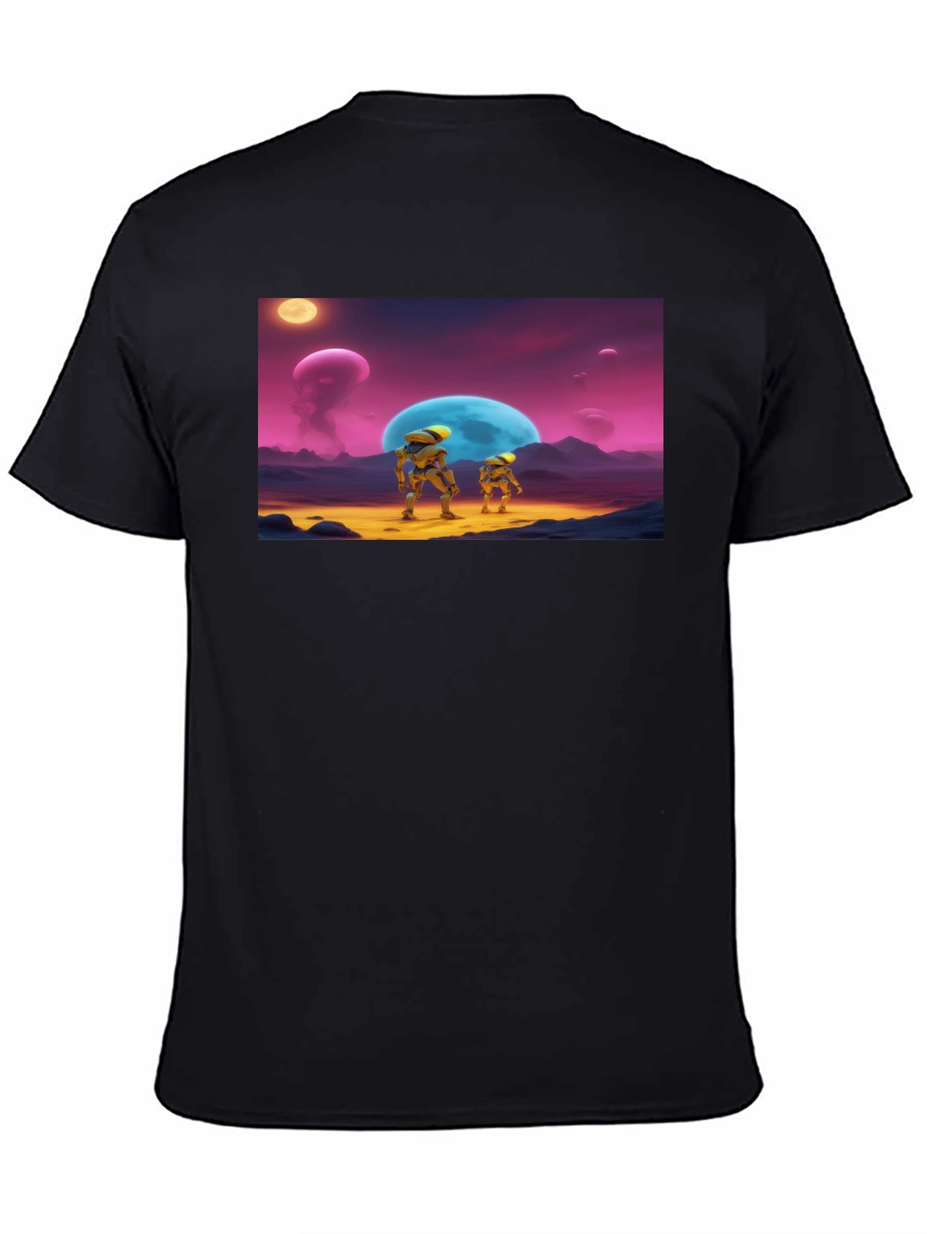Retro Sci-Fi Crew Neck T-Shirt