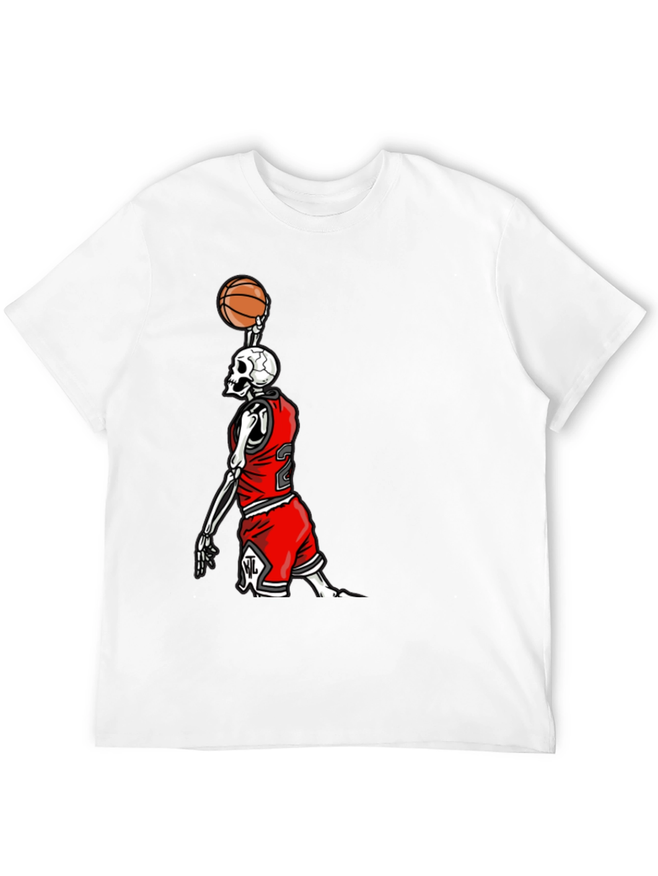 Basketball Skeleton Graphic T-Shirt
