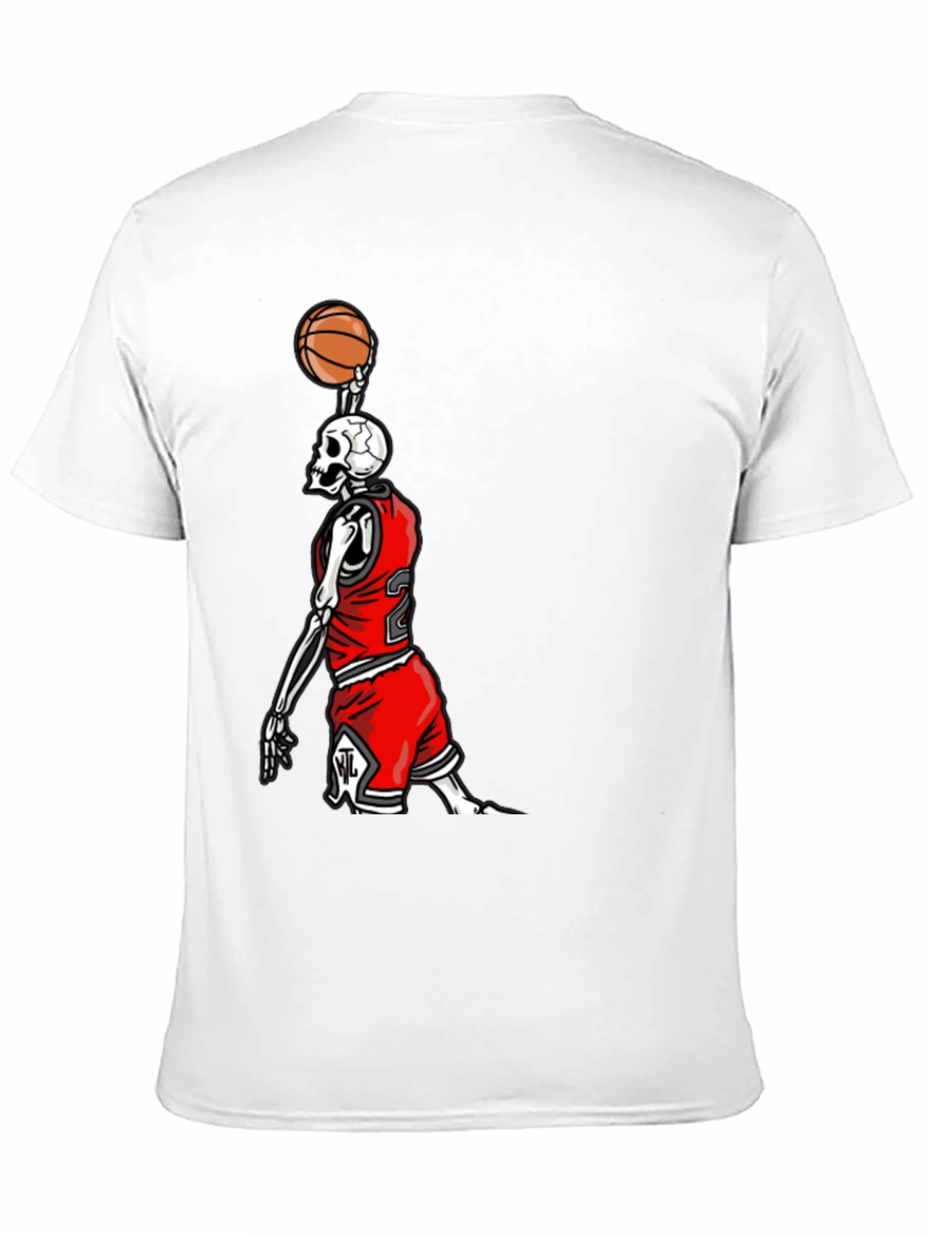 Basketball Skeleton Graphic T-Shirt