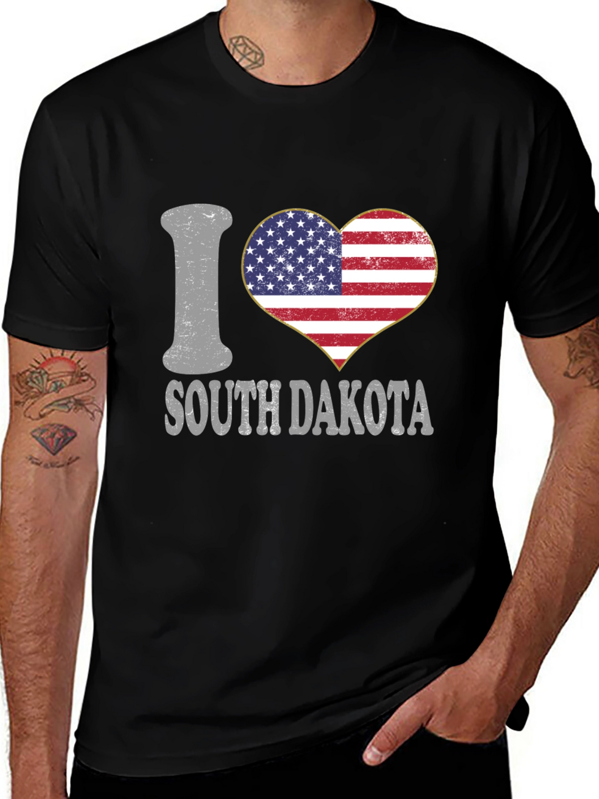 I Love South Dakota Patriotic T-Shirt