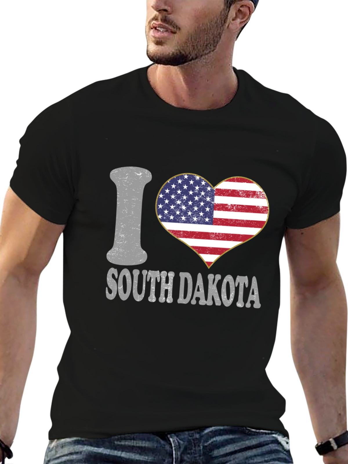 I Love South Dakota Patriotic T-Shirt