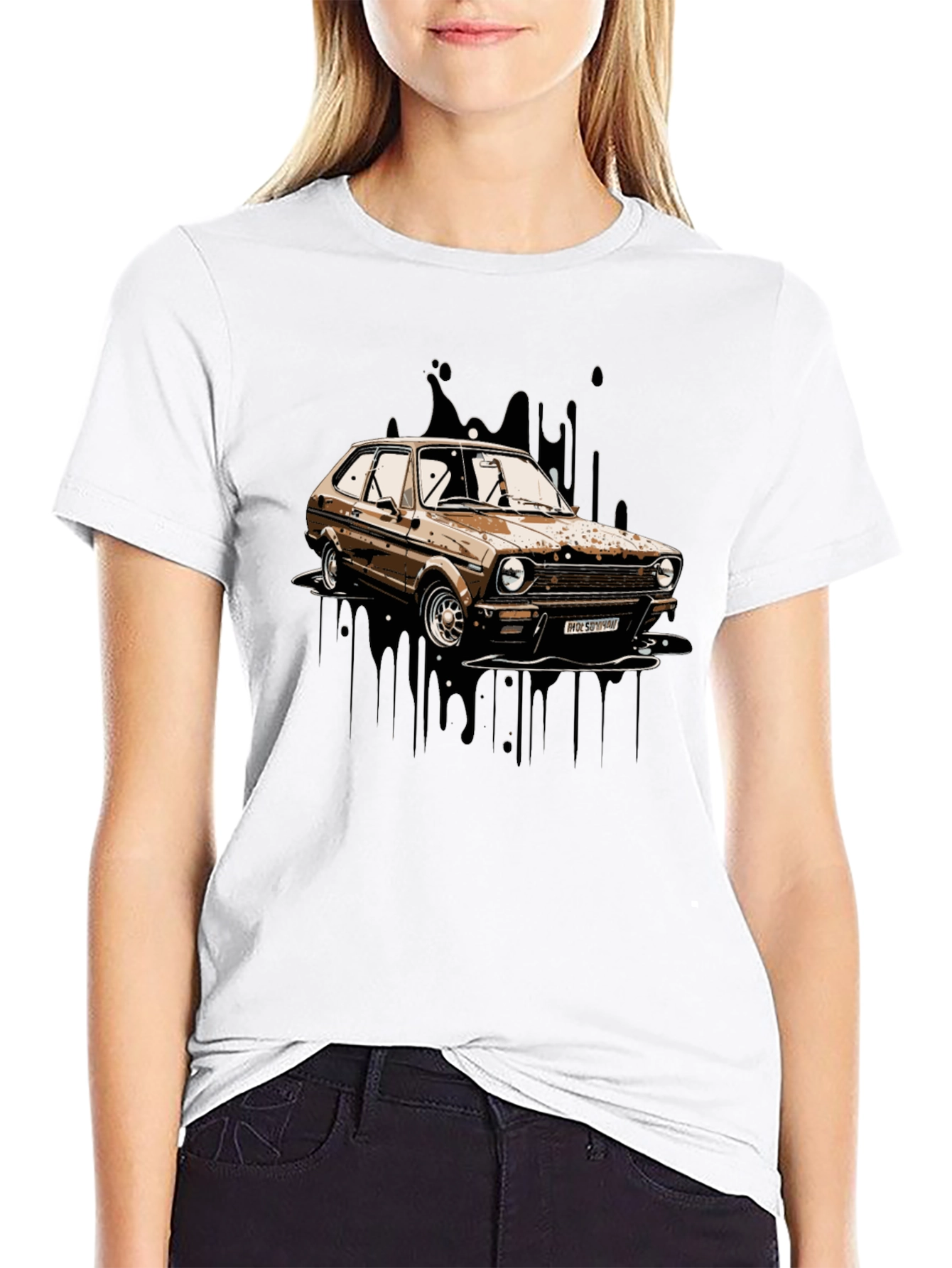 Classic Car Graphic T-Shirt - Black