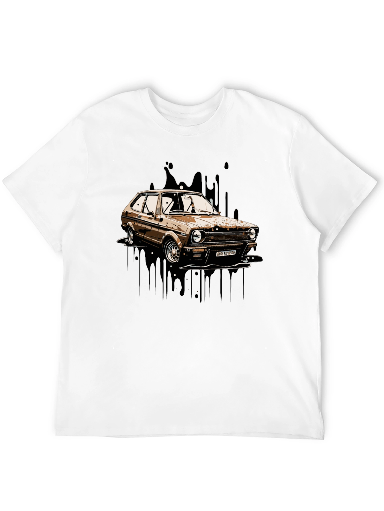 Classic Car Graphic T-Shirt - Black